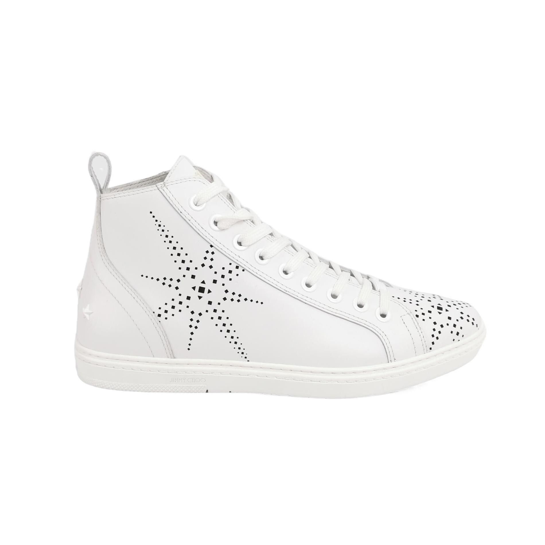 Jimmy Choo Jimmy Choo Star Perforated Hi-Top Sneakers 44 Size US 11 / EU 44 - 2 Thumbnail