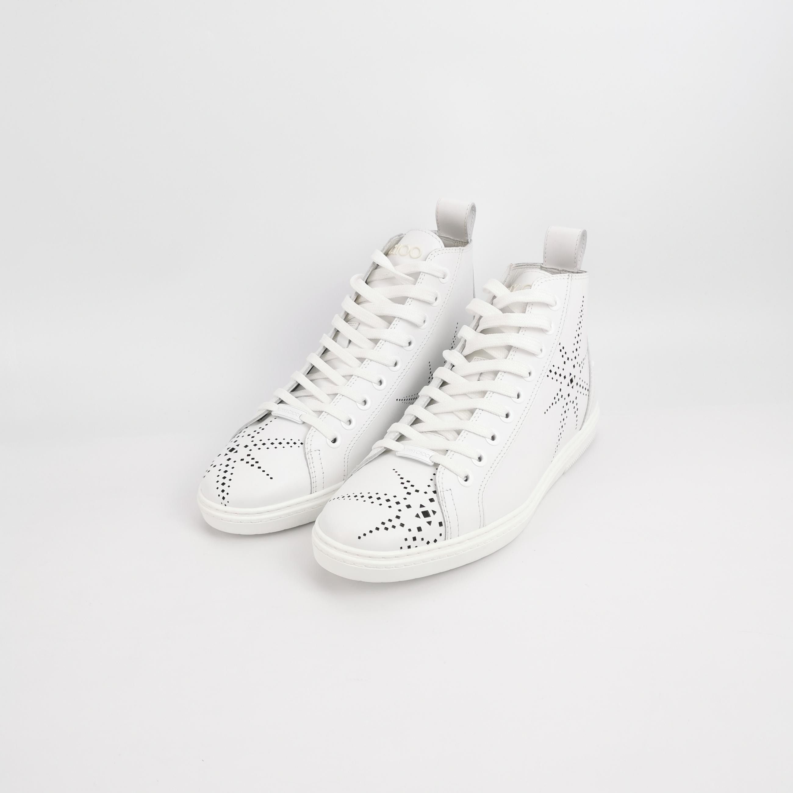 Jimmy Choo Jimmy Choo Star Perforated Hi-Top Sneakers 44 Size US 11 / EU 44 - 3 Thumbnail