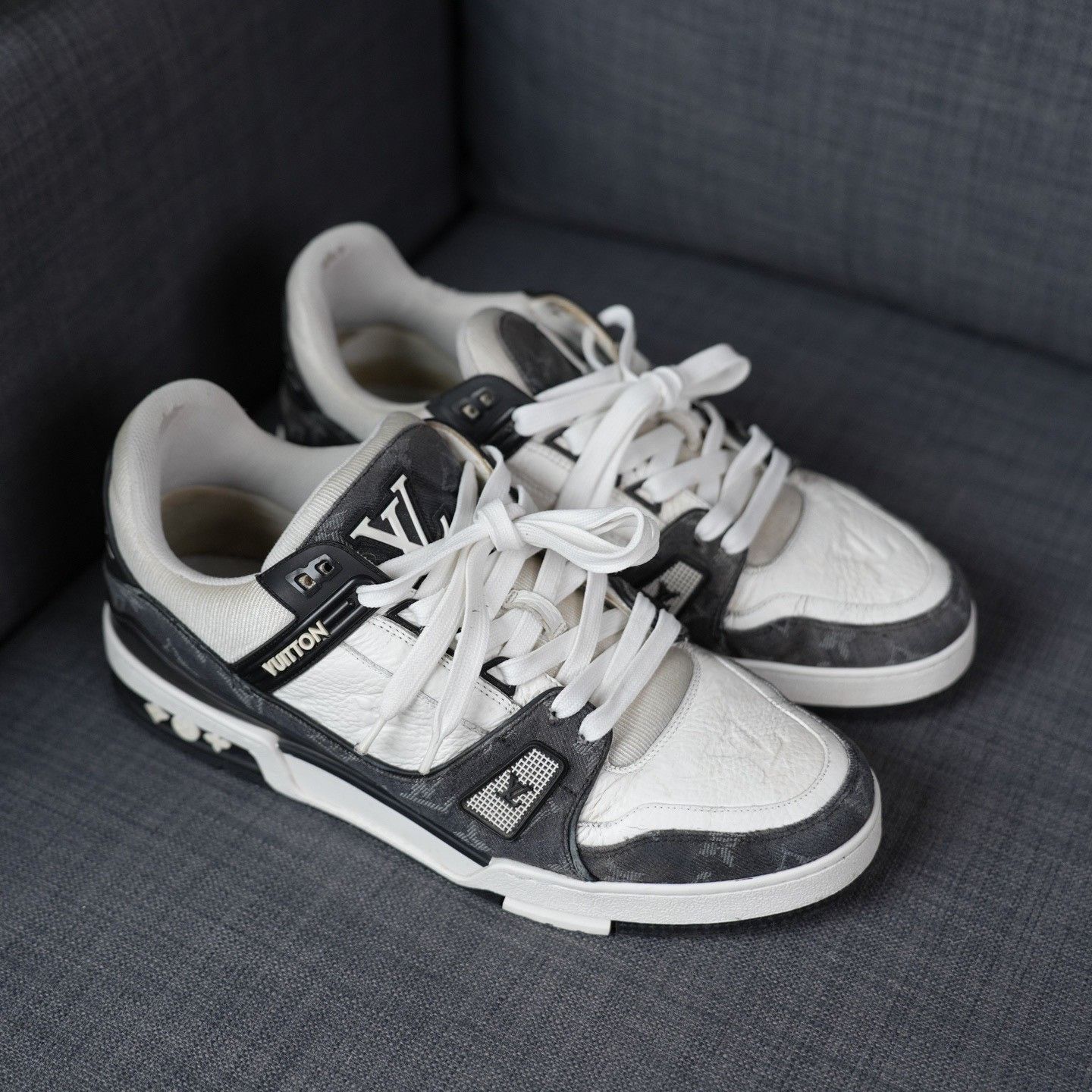 Louis Vuitton Louis Vuitton Training Denim Black Lowtop Sneakers 10 Men Size US 10 / EU 43 - 5 Thumbnail