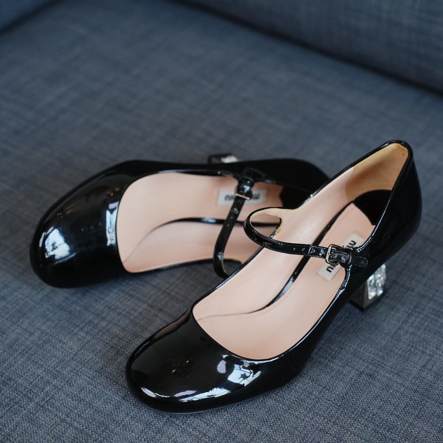 Miu Miu Miu Miu Patent Black Lowtop Sneakers us_8 Women Size US 8 / IT 38 - 2 Thumbnail