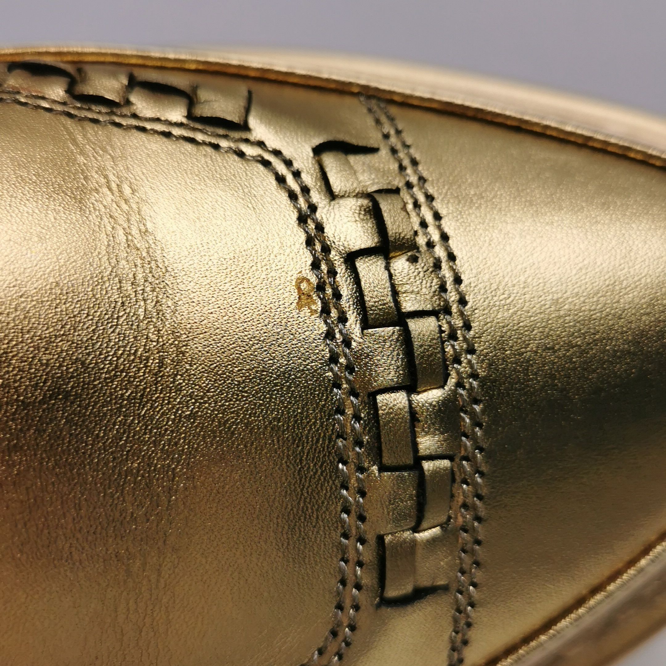 Saint Laurent Paris Saint Laurent Metallic Gold Platform Derbies EU 39.5 Size US 6 / EU 39 - 8 Thumbnail