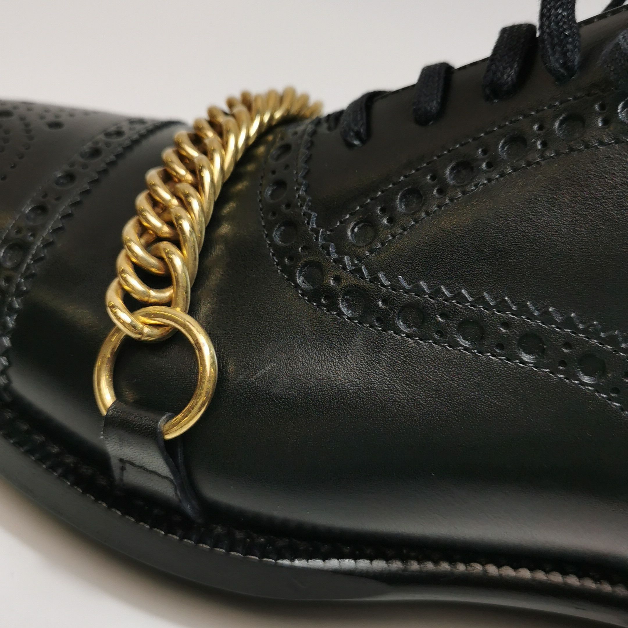 Burberry Burberry Chain Link Leather Brogues 40 Size US 7 / EU 40 - 8 Thumbnail