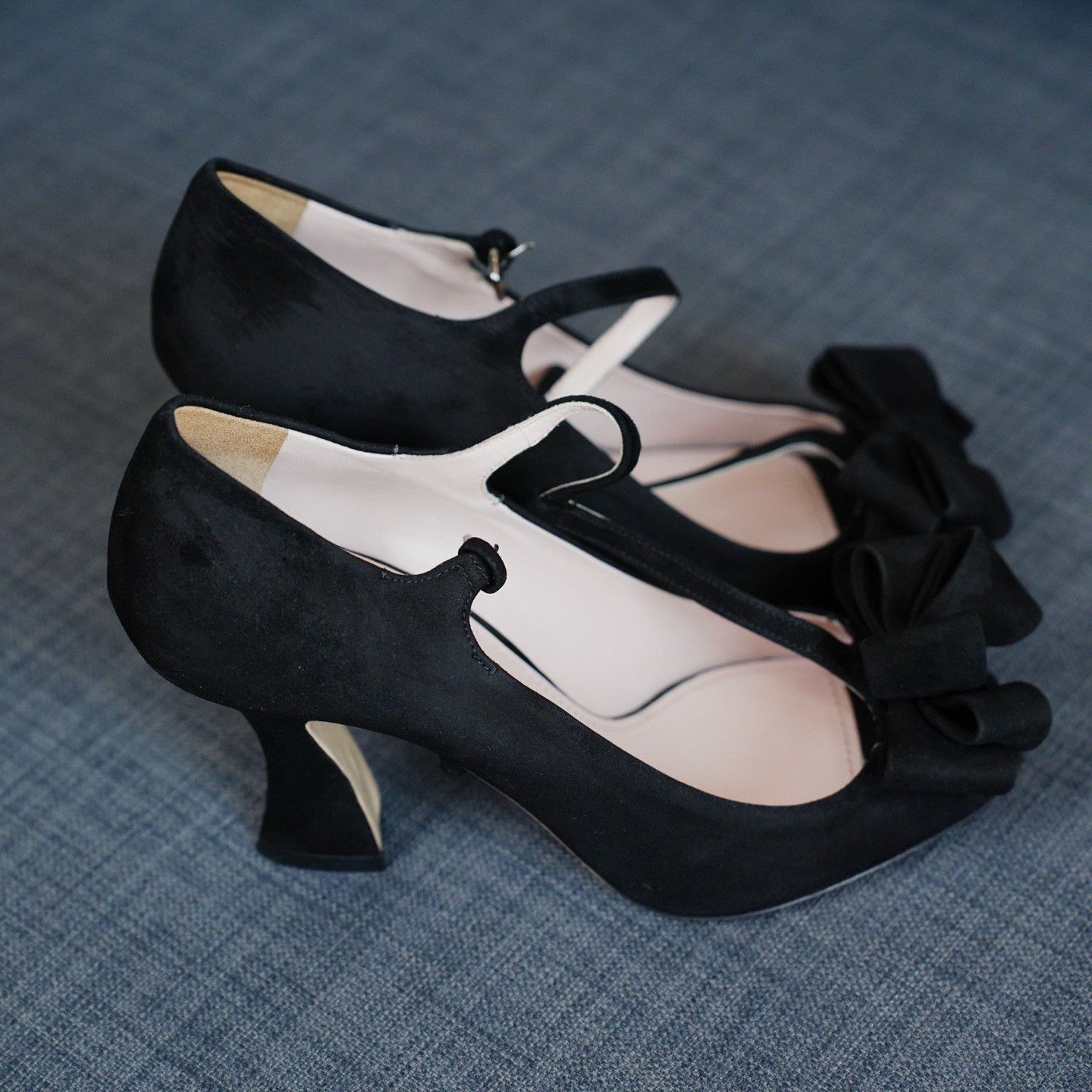 Miu Miu Miu Miu Suede Black Sandals us_8-5 Women Size US 8.5 / IT 38.5 - 5 Thumbnail
