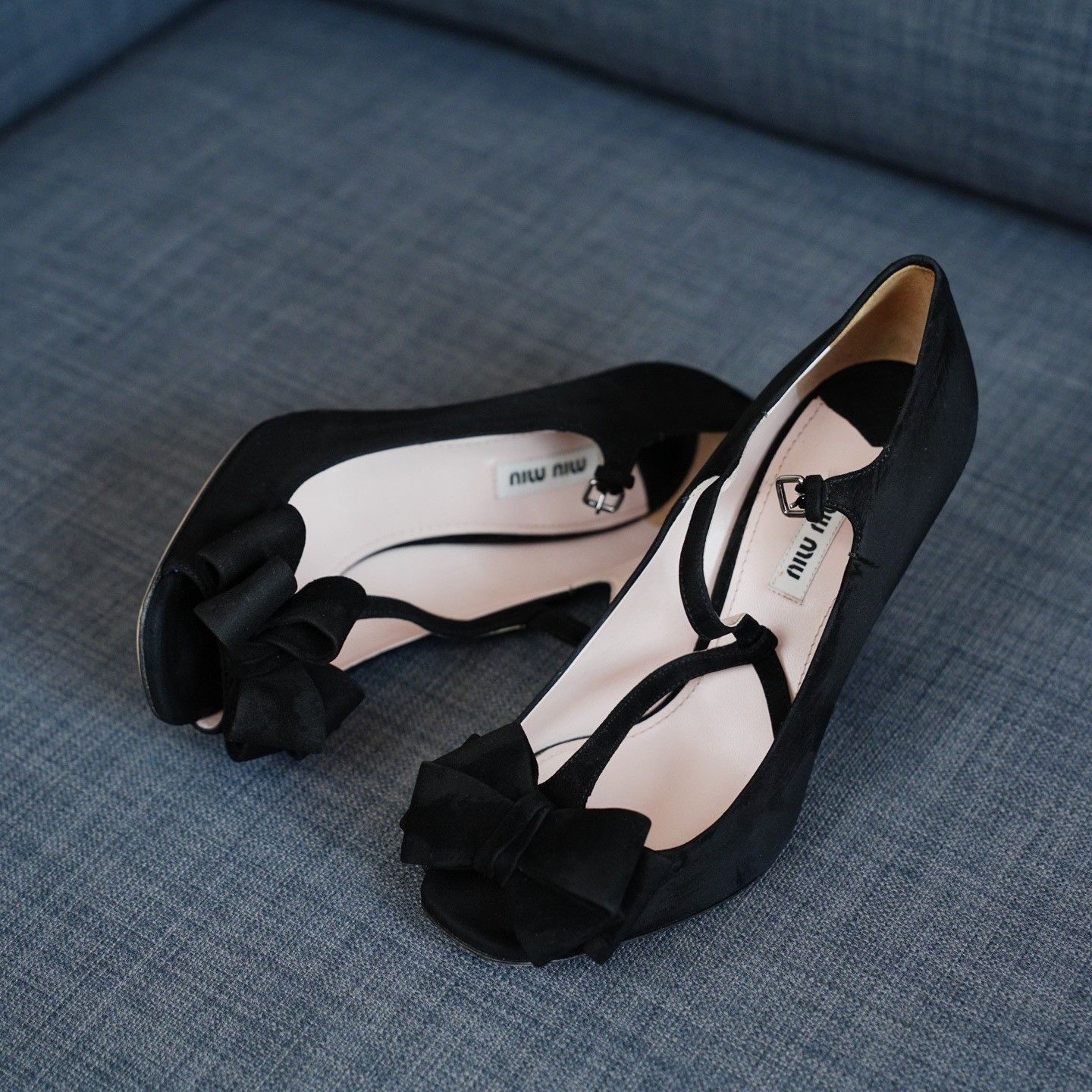 Miu Miu Miu Miu Suede Black Sandals us_8-5 Women Size US 8.5 / IT 38.5 - 2 Thumbnail