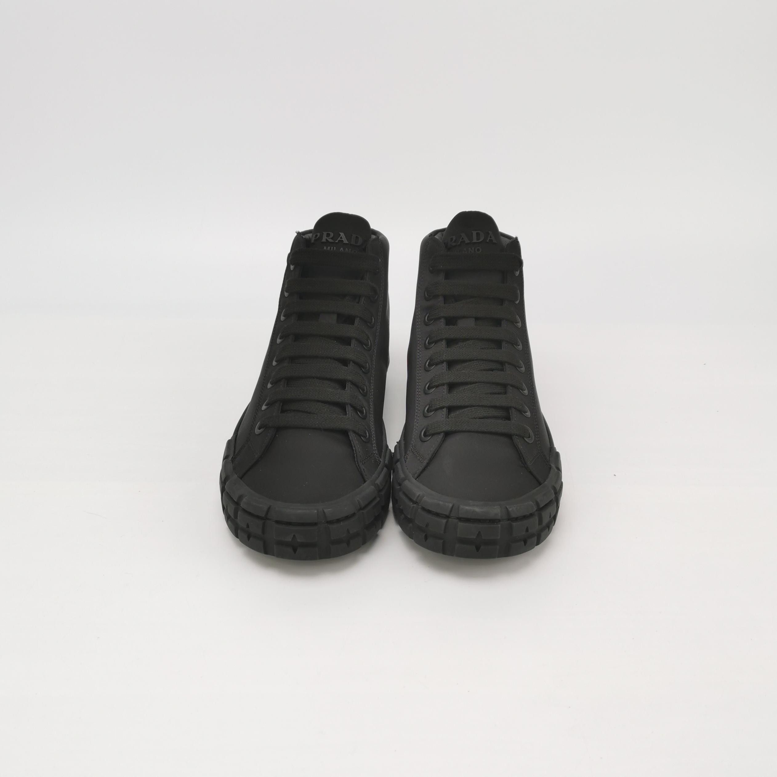 Prada Prada Wheel Nylon Triangle Logo High Tops 39.5 Size US 6 / EU 39 - 4 Thumbnail