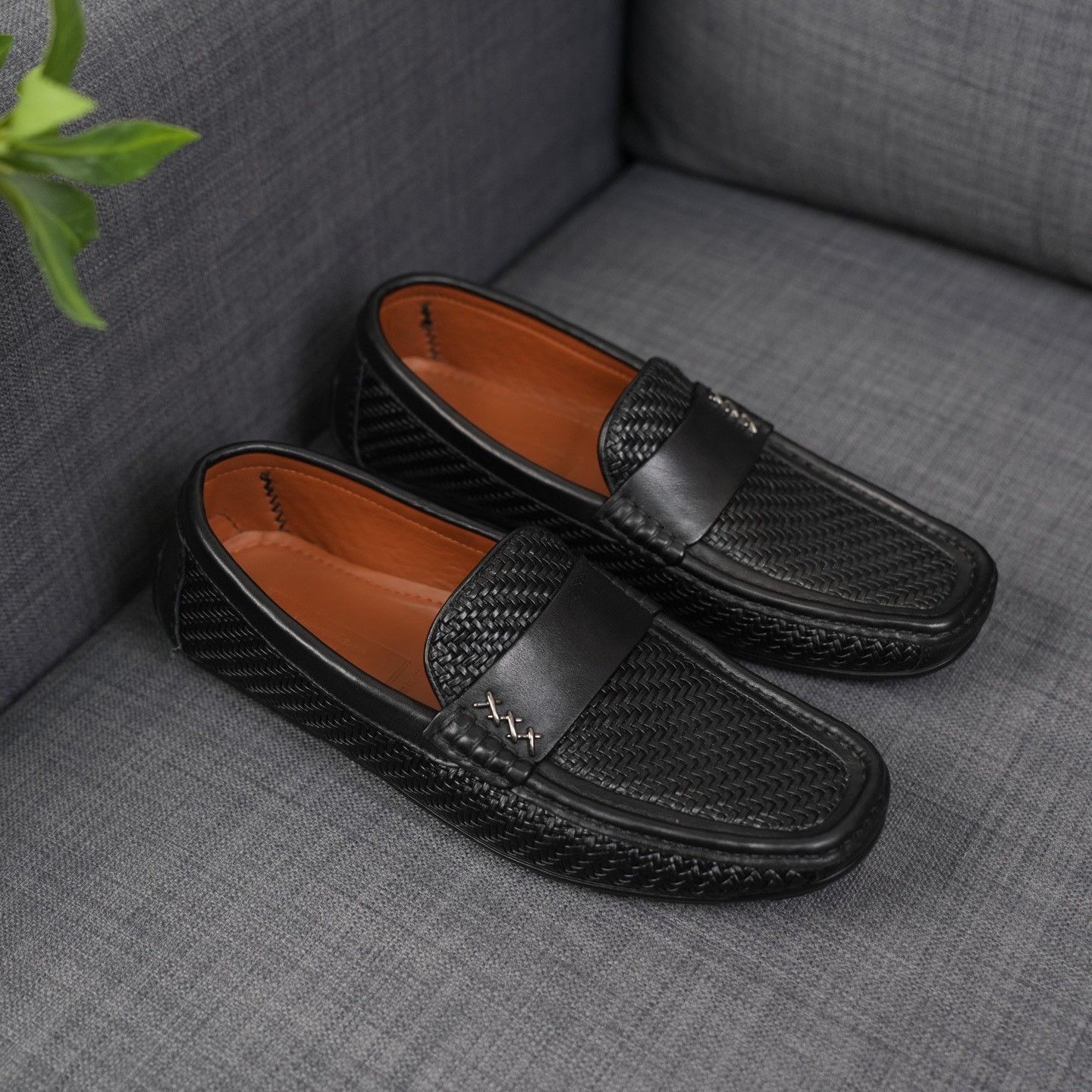 Ermenegildo Zegna Ermenegildo Zegna Leather Plaid Black Lowtop Sneakers Men Size US 6.5 / EU 39-40 - 5 Thumbnail