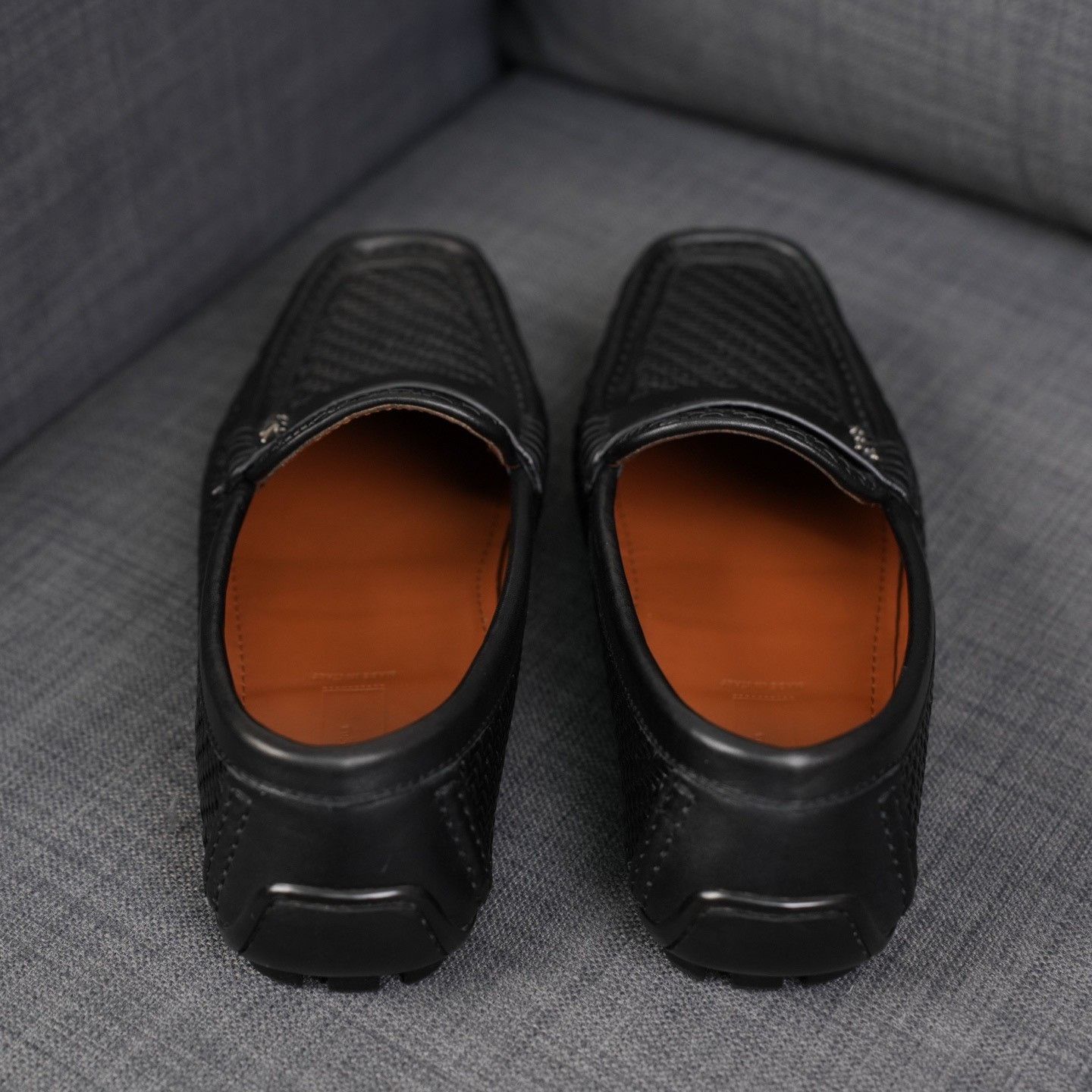 Ermenegildo Zegna Ermenegildo Zegna Leather Plaid Black Lowtop Sneakers Men Size US 6.5 / EU 39-40 - 6 Thumbnail