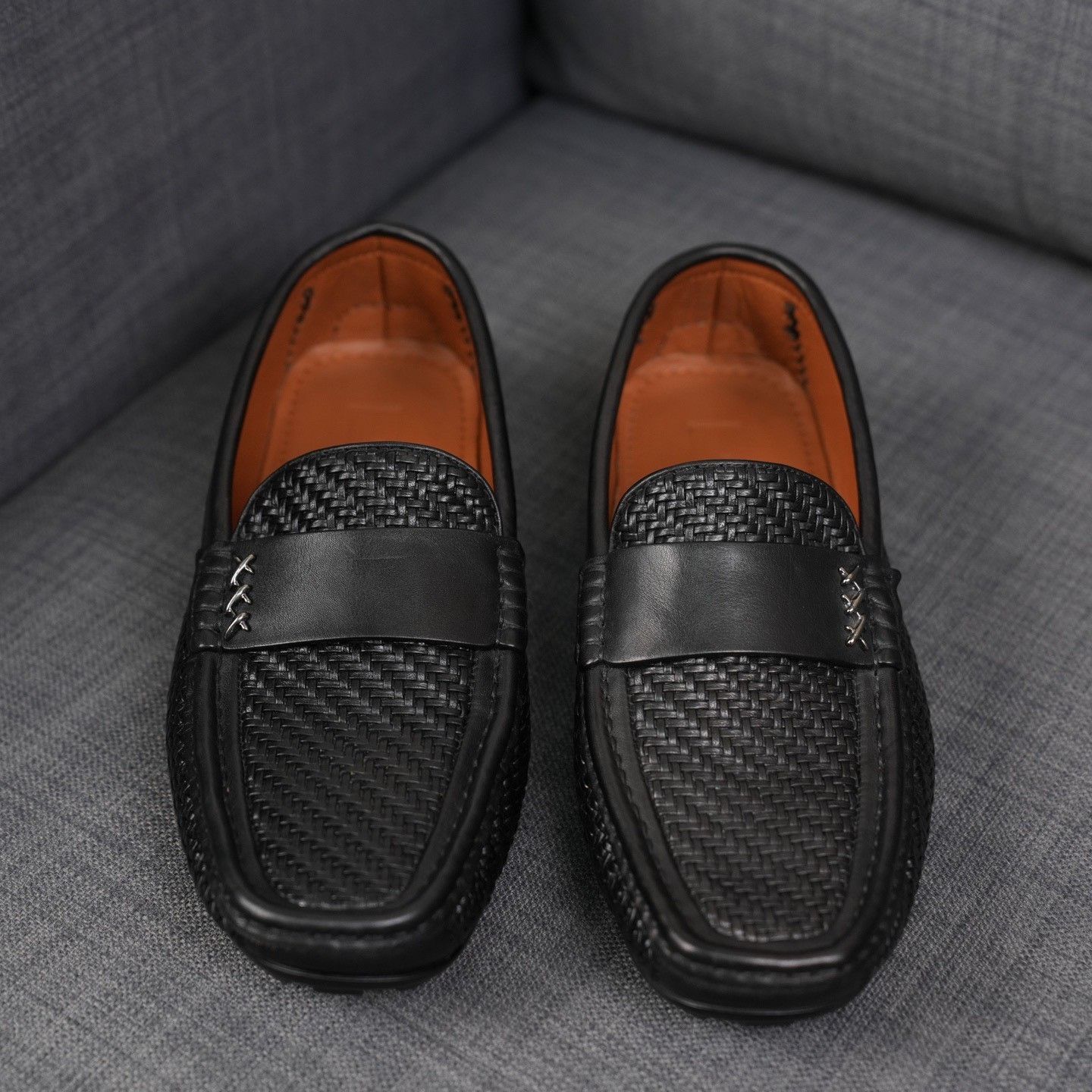 Ermenegildo Zegna Ermenegildo Zegna Leather Plaid Black Lowtop Sneakers Men Size US 6.5 / EU 39-40 - 4 Thumbnail