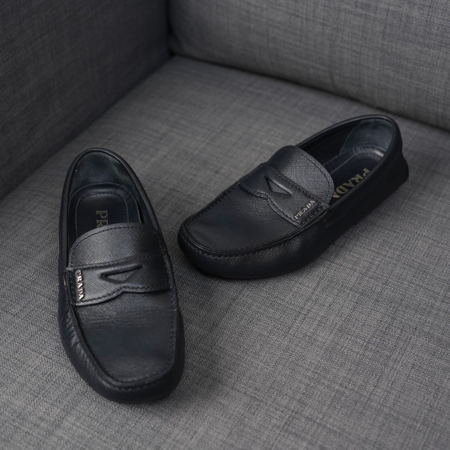 Prada Prada Leather Black Lowtop Sneakers us_8 Women Size US 8 / IT 38 - 3 Thumbnail