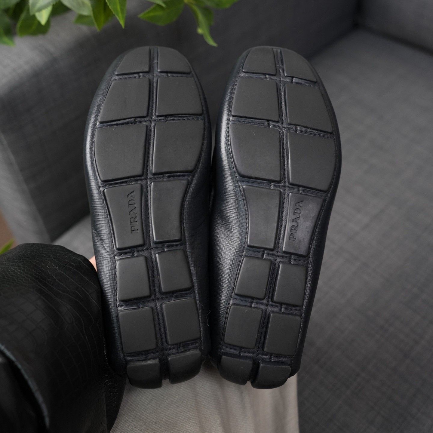 Prada Prada Leather Black Lowtop Sneakers us_8 Women Size US 8 / IT 38 - 9 Thumbnail