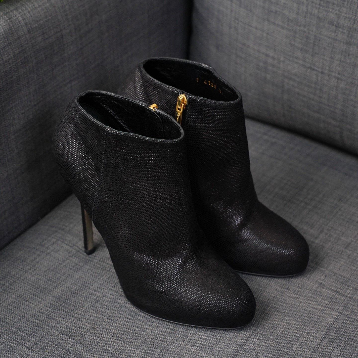 Sergio Rossi Sergio Rossi Animal Print Black Boots us_7-5 Women Size US 7.5 / IT 37.5 - 5 Thumbnail