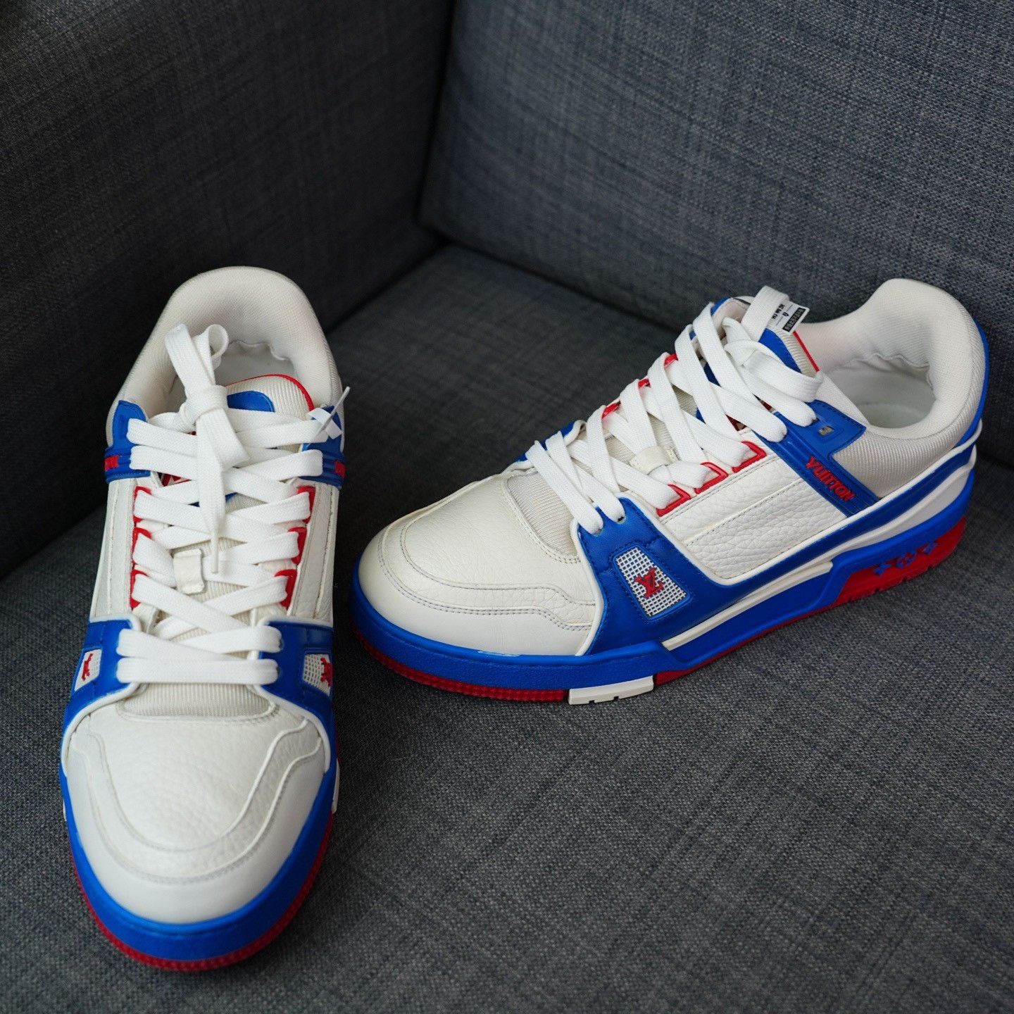 Louis Vuitton Louis Vuitton Training Blue Lowtop Sneakers 8.5 Men Size US 8.5 / EU 41-42 - 3 Thumbnail