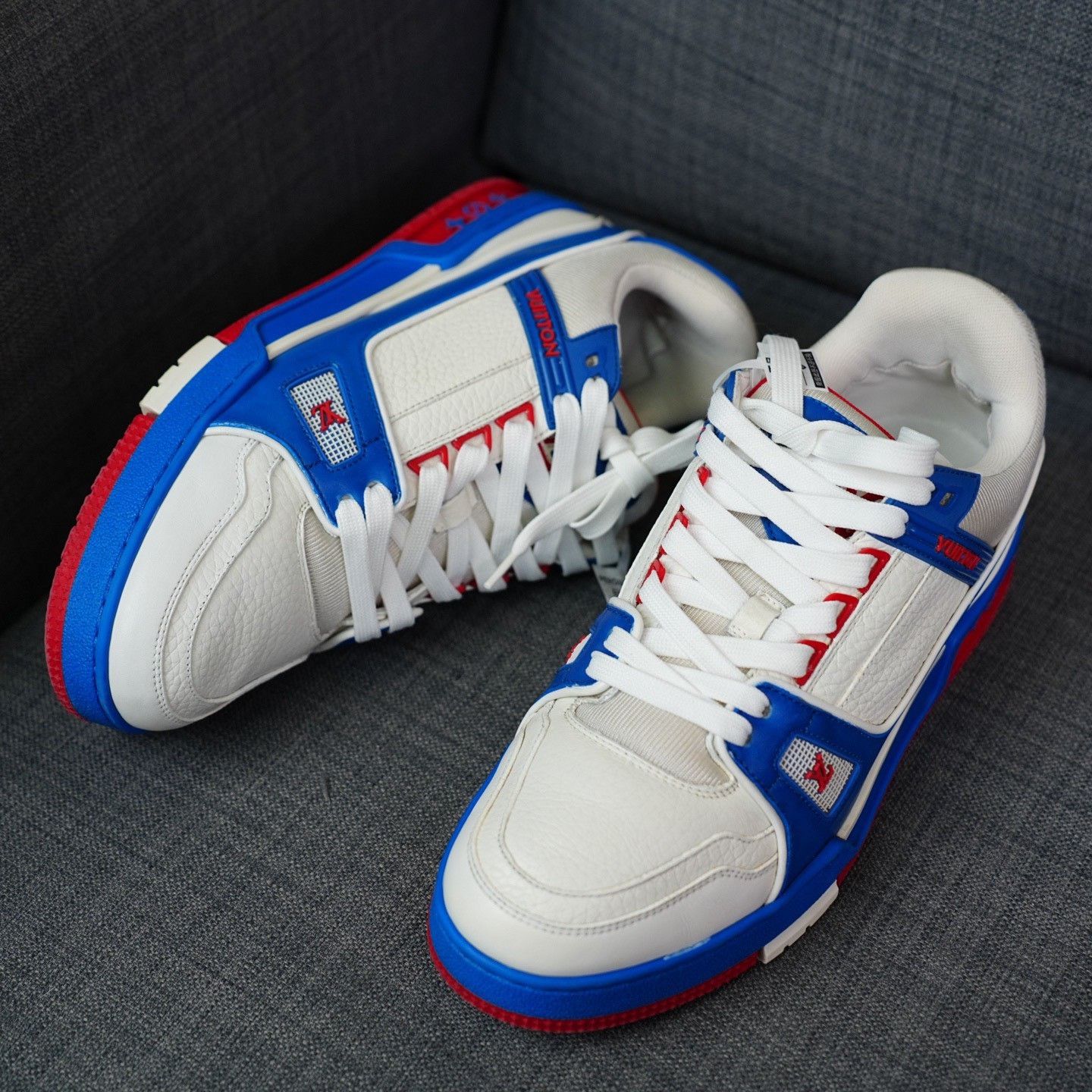 Louis Vuitton Louis Vuitton Training Blue Lowtop Sneakers 8.5 Men Size US 8.5 / EU 41-42 - 2 Thumbnail