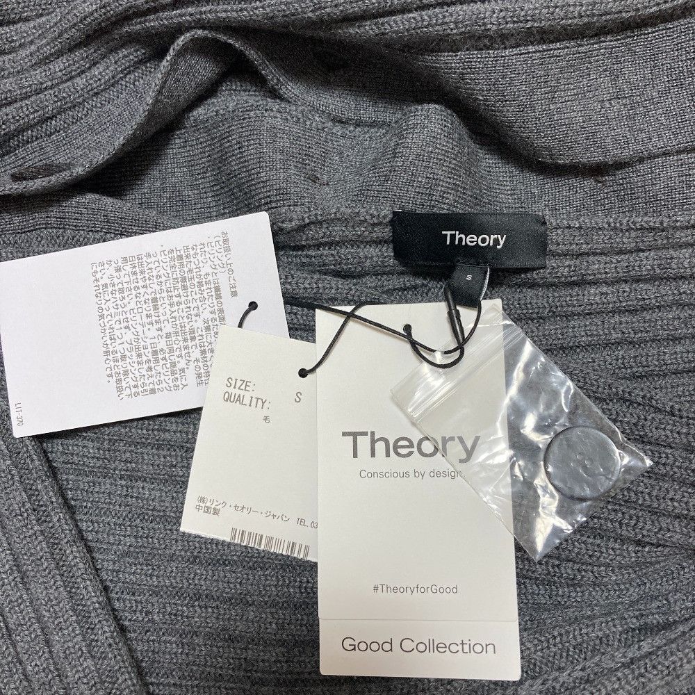 Theory Theory Theory MORTON WOOL Knit Cardigan Textile Tops MORTONWOOLLSOPNBACKCRDI DUTY FREE for USA Size ONE SIZE - 5 Thumbnail