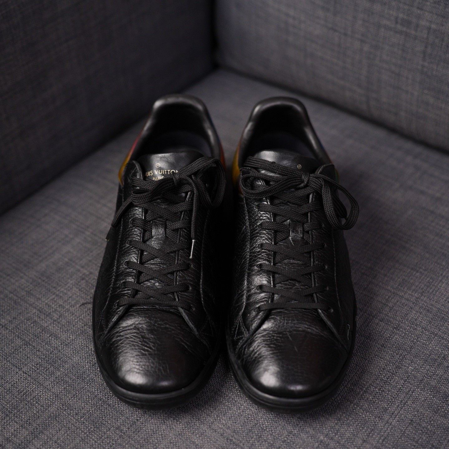 Louis Vuitton Louis Vuitton Black Lowtop Sneakers 9 Men Size US 9 / EU 42 - 4 Thumbnail