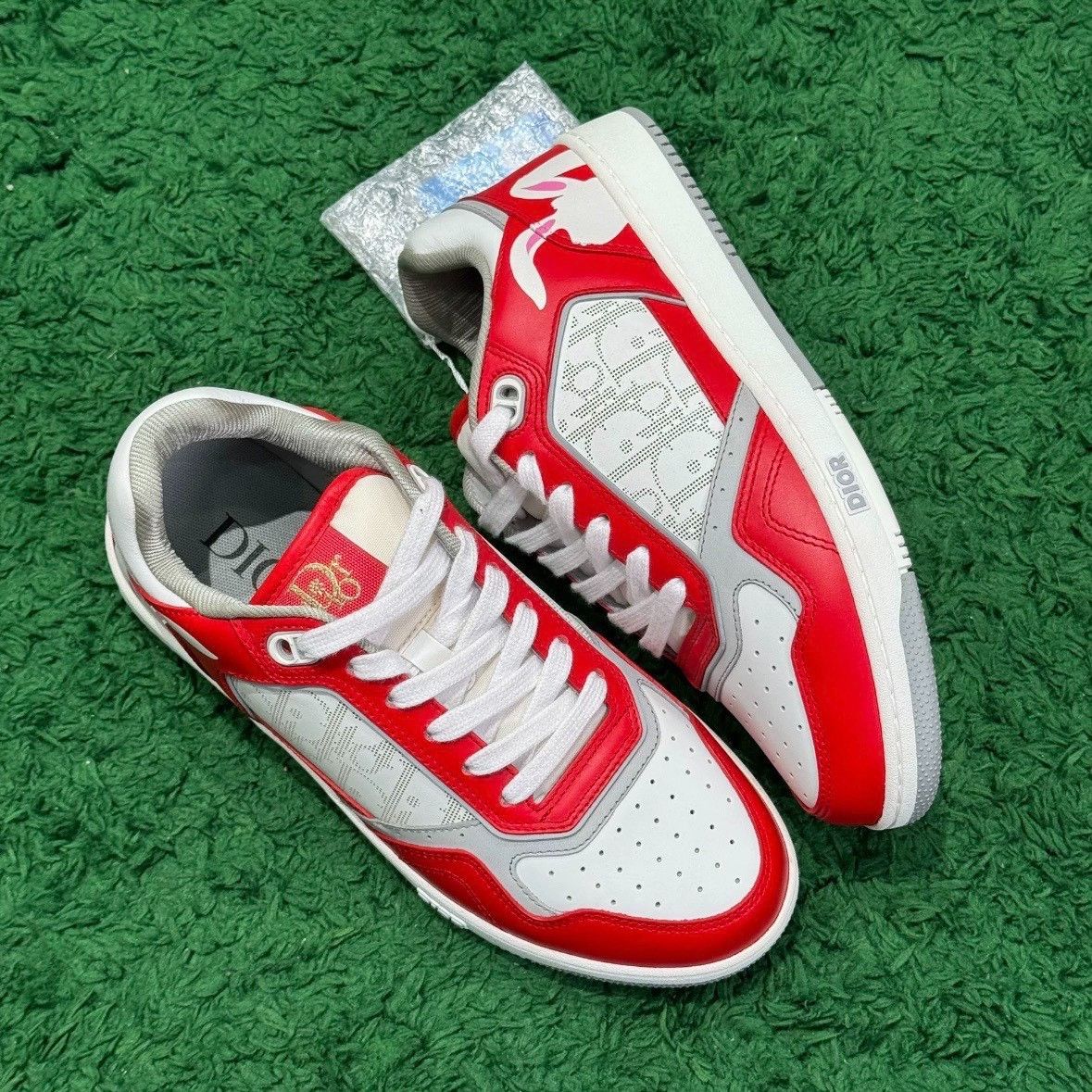 Dior Dior Limited Red Lowtop Sneakers us_9 Women Size US 9 / IT 39 - 3 Thumbnail