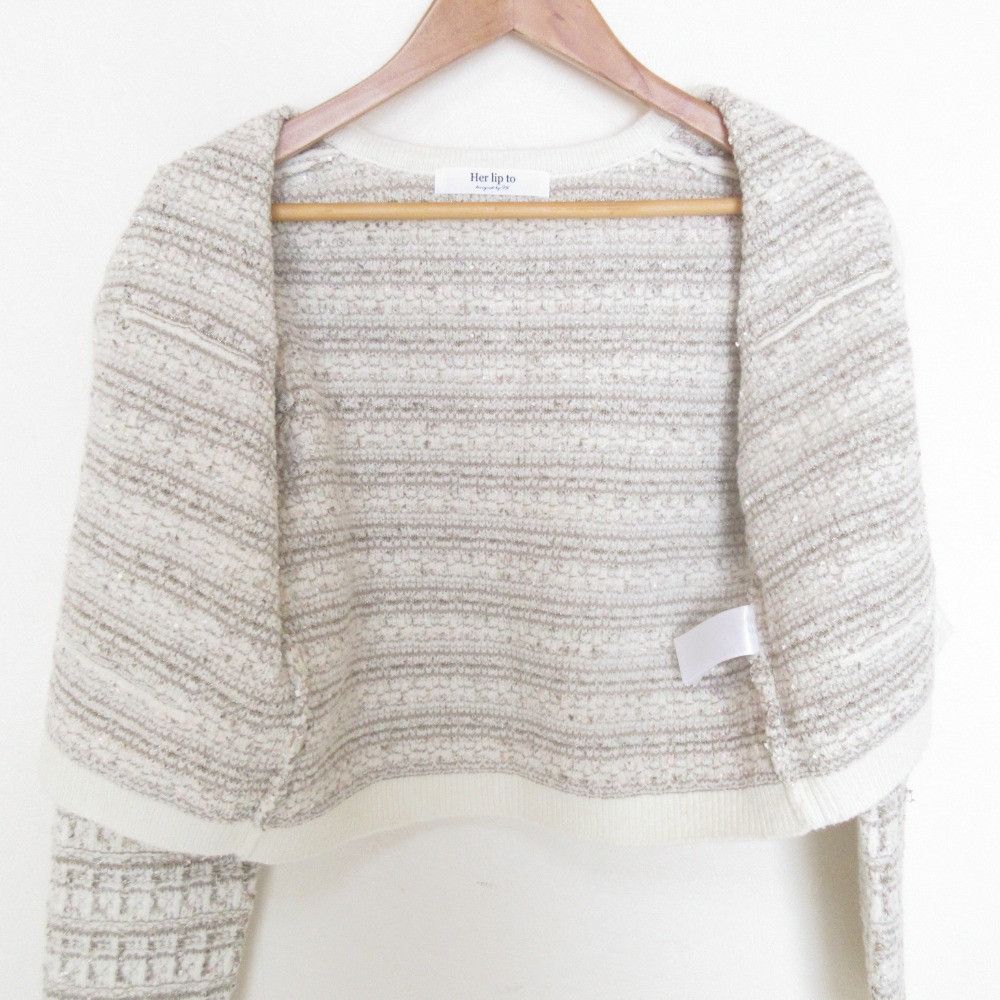 Other Other Her lip to Bristol Tweed Knit Cardigan Textile Tops 1244202171 DUTY FREE for USA Size ONE SIZE - 8 Thumbnail