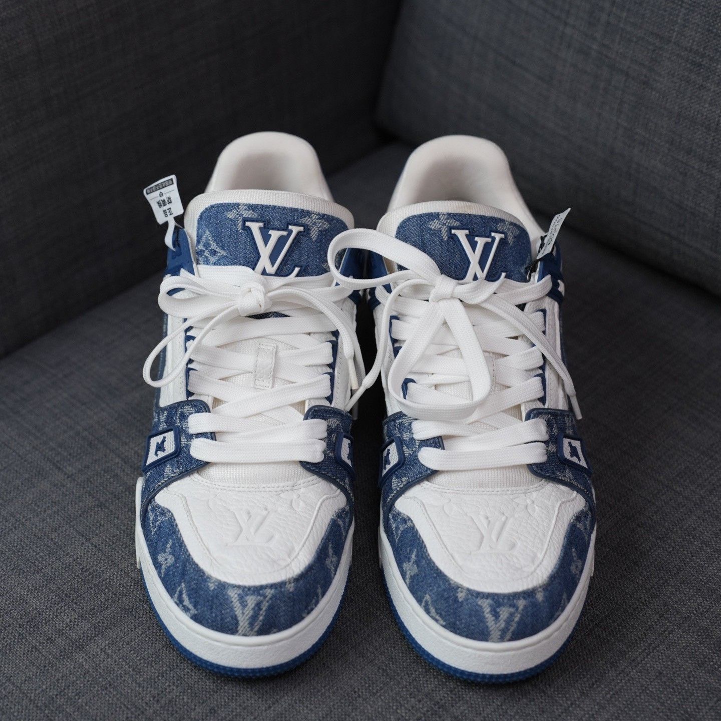 Louis Vuitton Louis Vuitton Training Denim Blue Lowtop Sneakers 10 Men Size US 10 / EU 43 - 4 Thumbnail