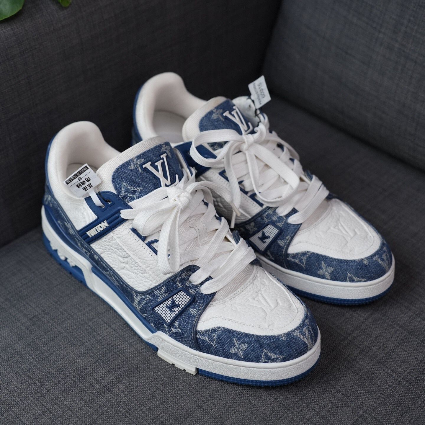 Louis Vuitton Louis Vuitton Training Denim Blue Lowtop Sneakers 10 Men Size US 10 / EU 43 - 5 Thumbnail