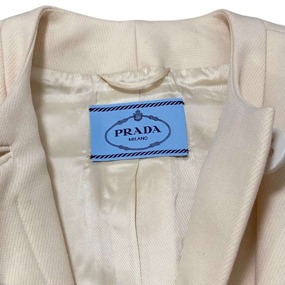 Prada Prada Prada Belted Collarless Coat Textile Outerwear DUTY FREE for USA Size ONE SIZE - 4 Thumbnail