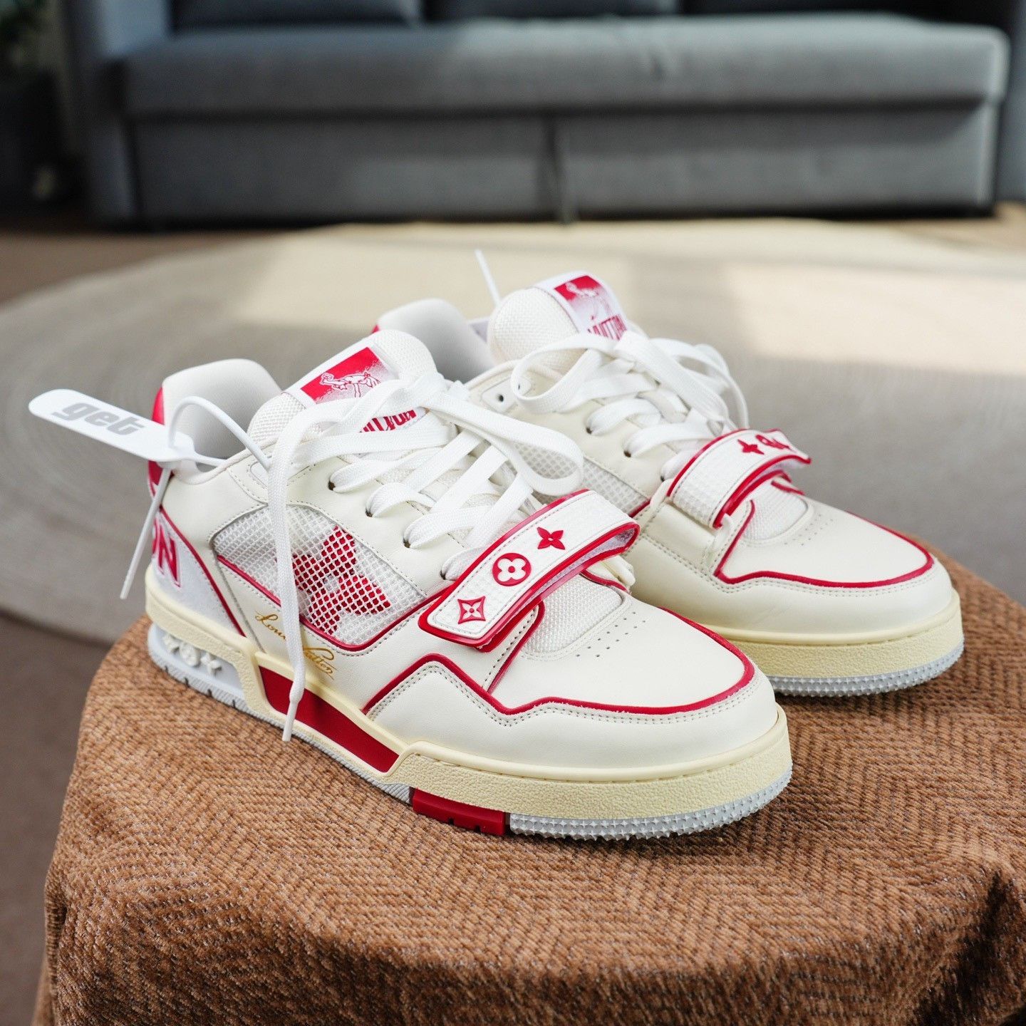 Louis Vuitton Louis Vuitton Training Red Lowtop Sneakers 8.5 Men Size US 8.5 / EU 41-42 - 3 Thumbnail