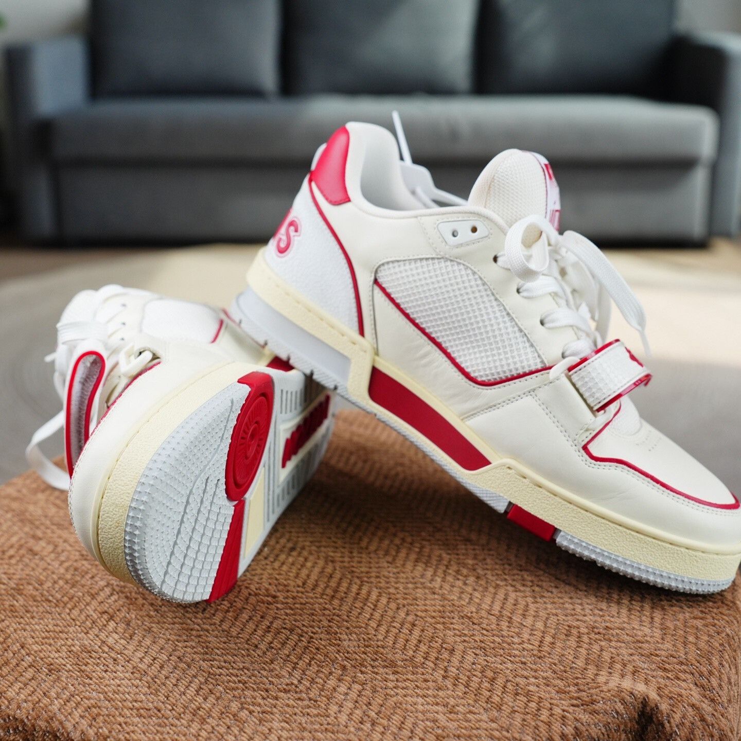 Louis Vuitton Louis Vuitton Training Red Lowtop Sneakers 8.5 Men Size US 8.5 / EU 41-42 - 8 Thumbnail