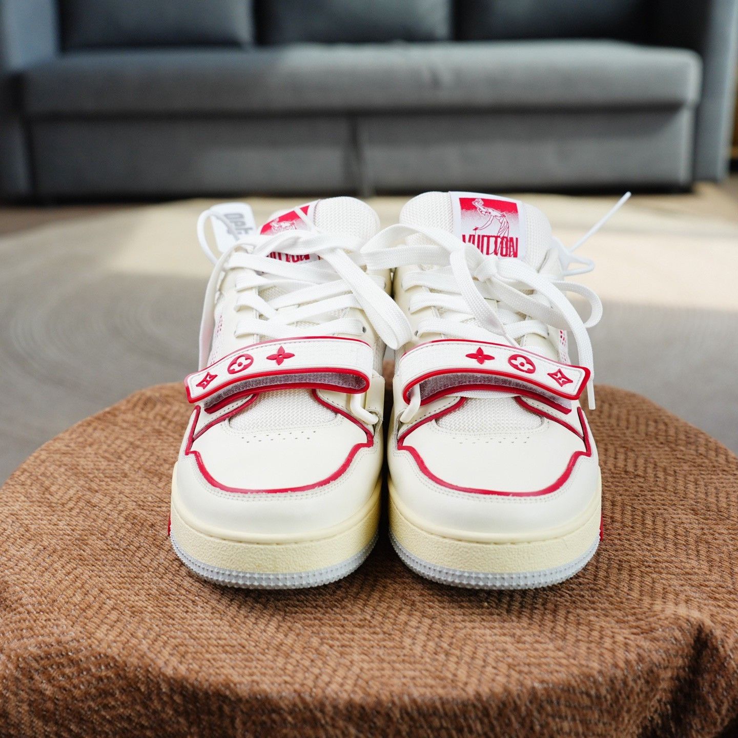 Louis Vuitton Louis Vuitton Training Red Lowtop Sneakers 8.5 Men Size US 8.5 / EU 41-42 - 4 Thumbnail