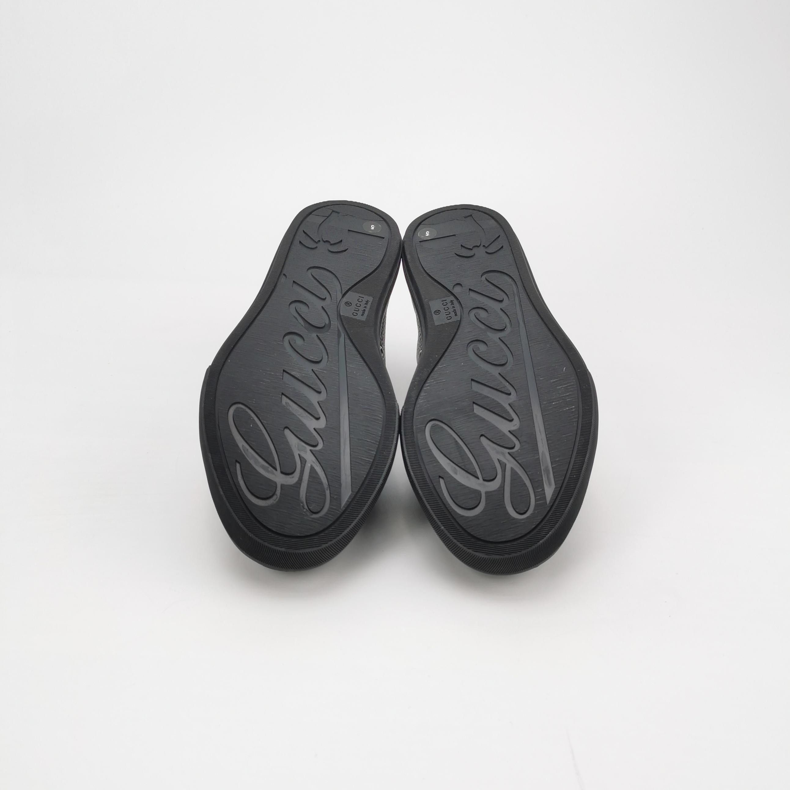 Gucci Gucci Black Leather Low-Top Sneakers US 6 Size US 6 / EU 39 - 6 Thumbnail