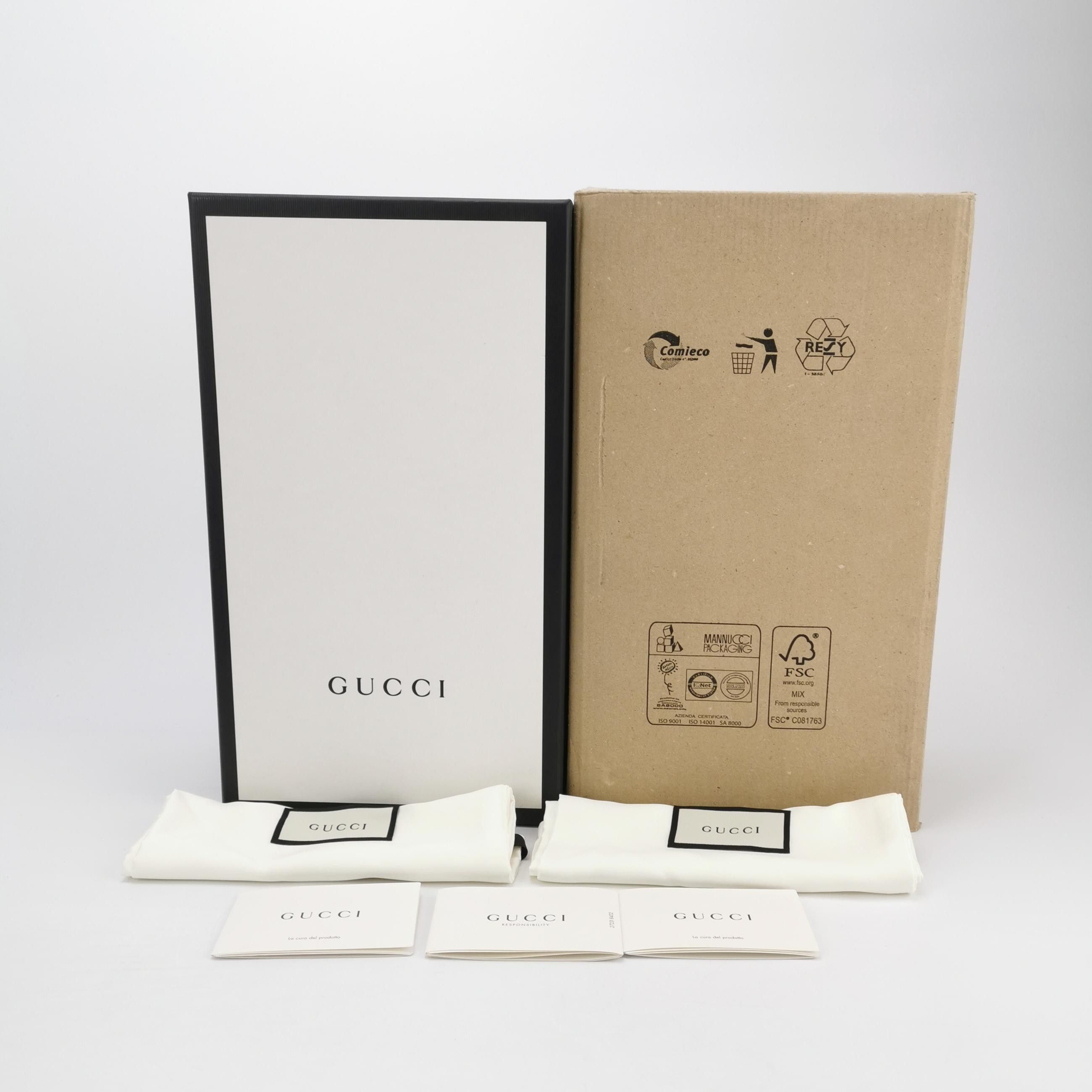 Gucci Gucci Logo Patch Black Leather Low-Top Sneakers EU 42 Size US 9 / EU 42 - 7 Thumbnail