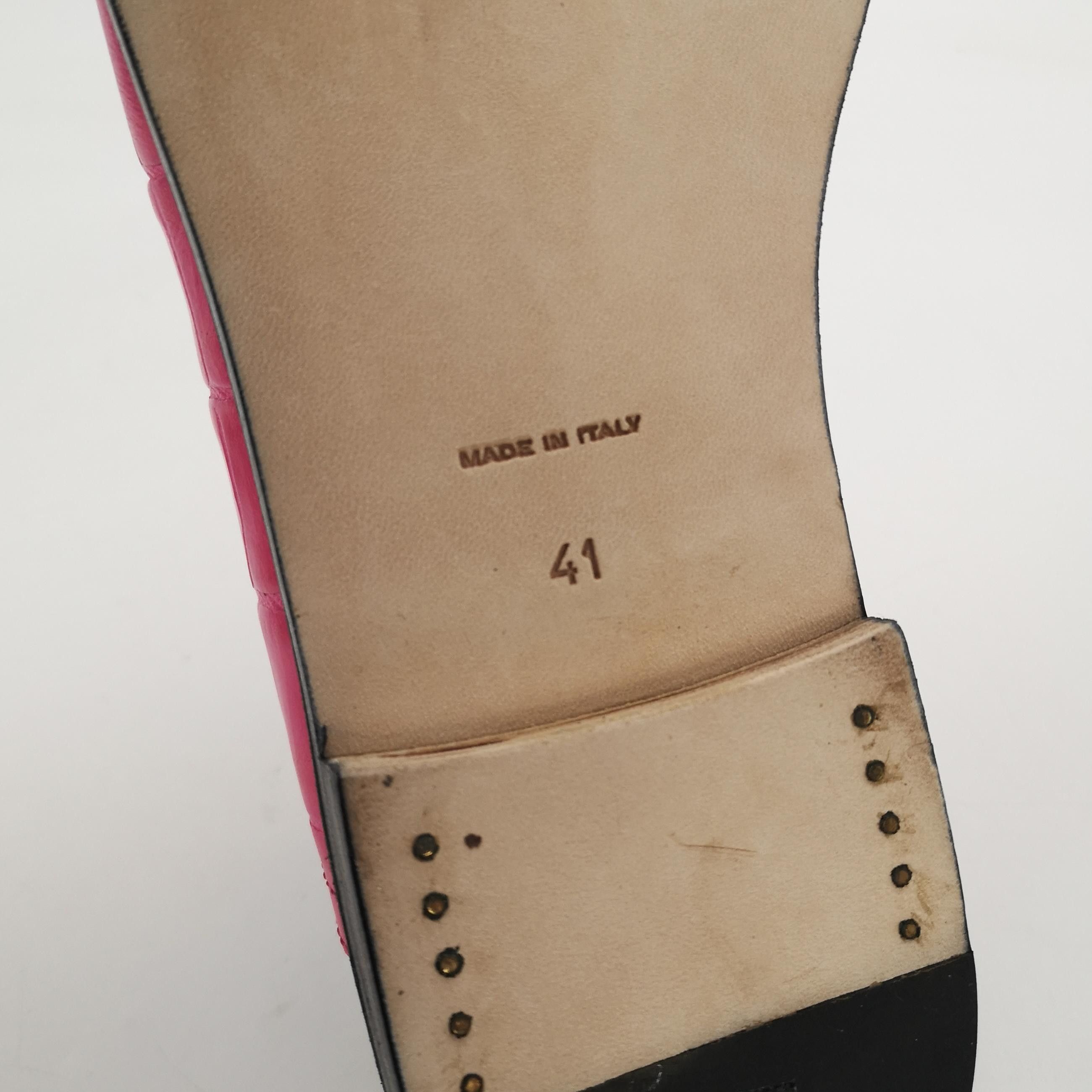 Loewe Loewe Pink Croc Embossed Leather Loafers 41 Size US 8 / EU 41 - 9 Thumbnail