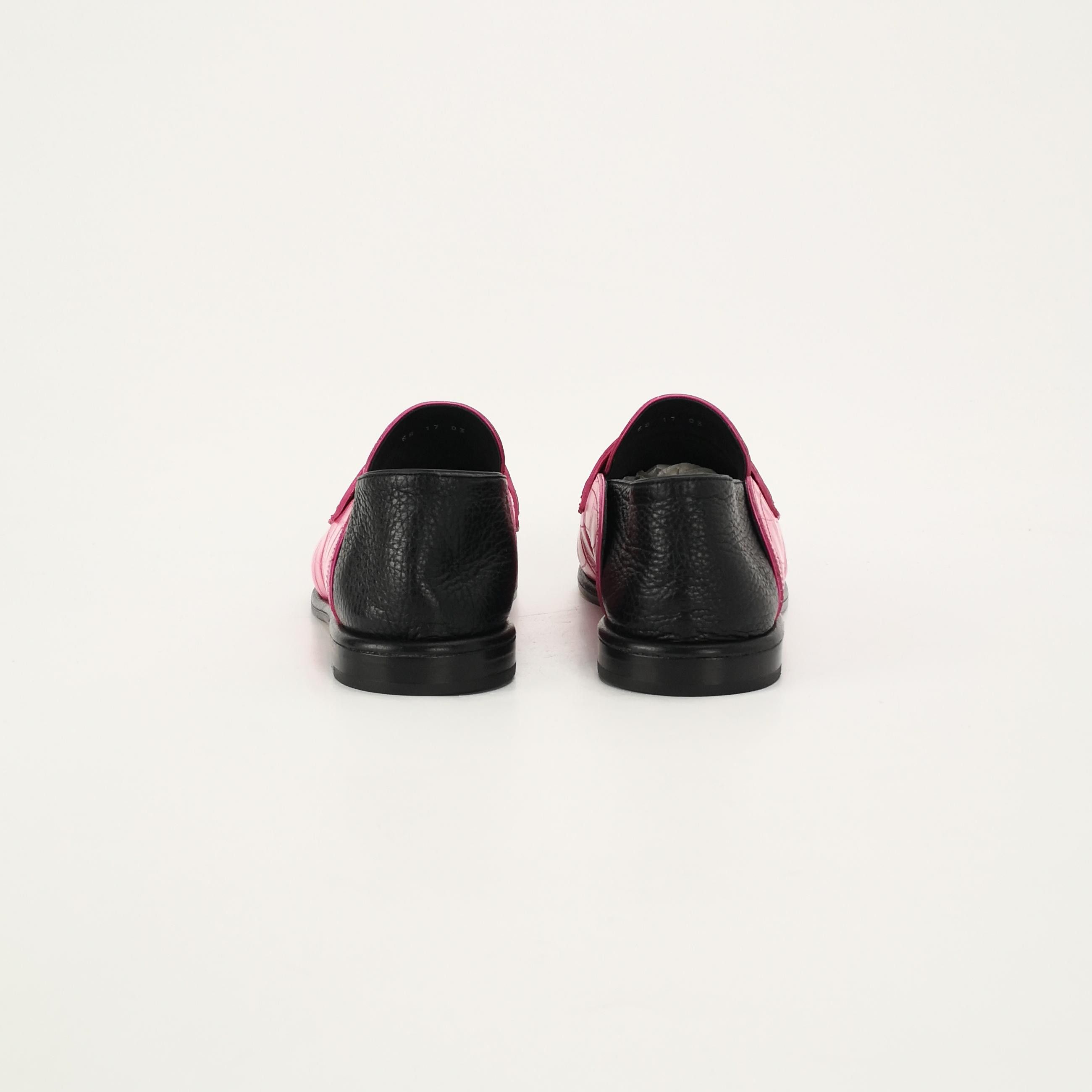 Loewe Loewe Pink Croc Embossed Leather Loafers 41 Size US 8 / EU 41 - 5 Thumbnail