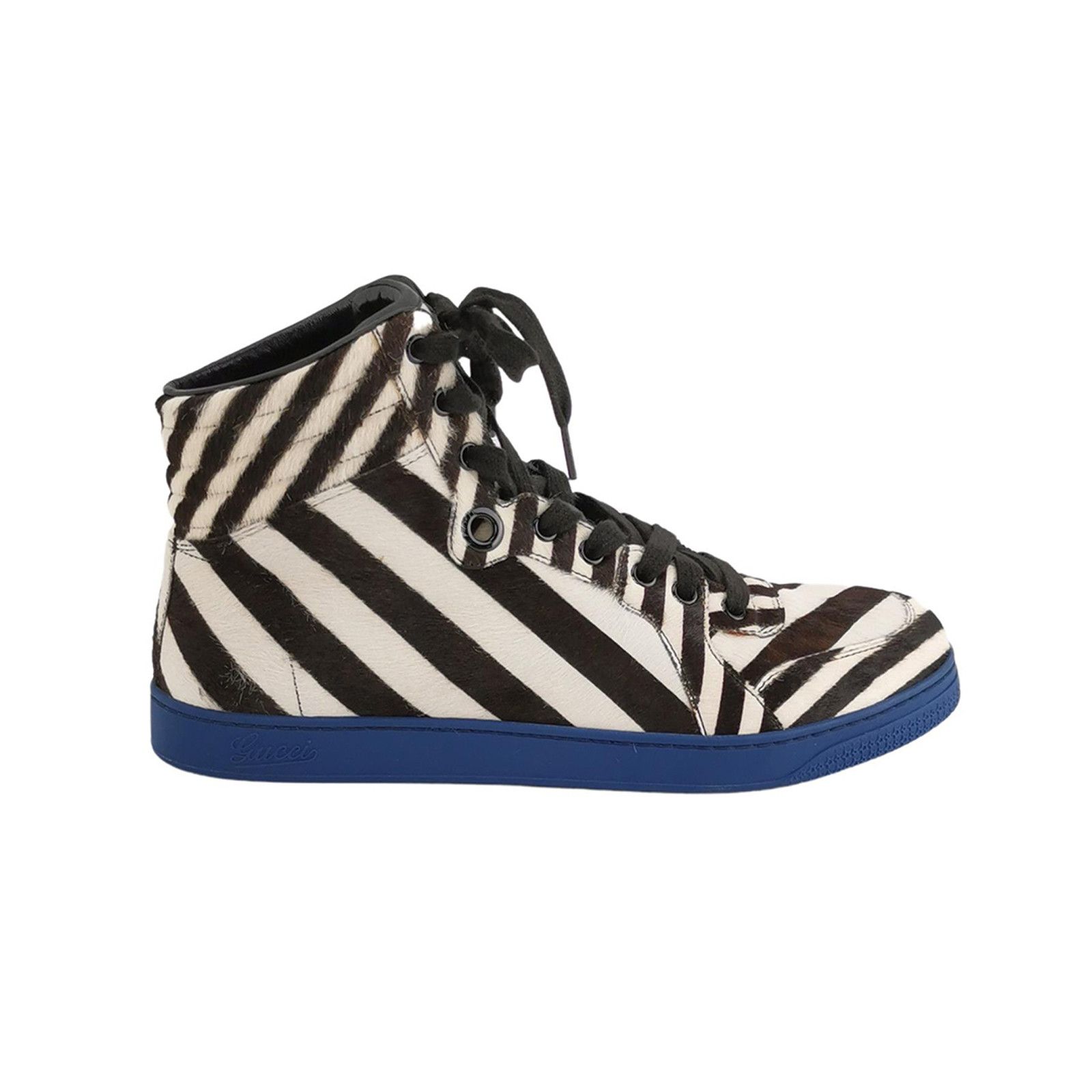 Gucci Gucci Zebra Pony Hair Hi-Top Sneakers 41 Size US 8 / EU 41 - 2 Thumbnail