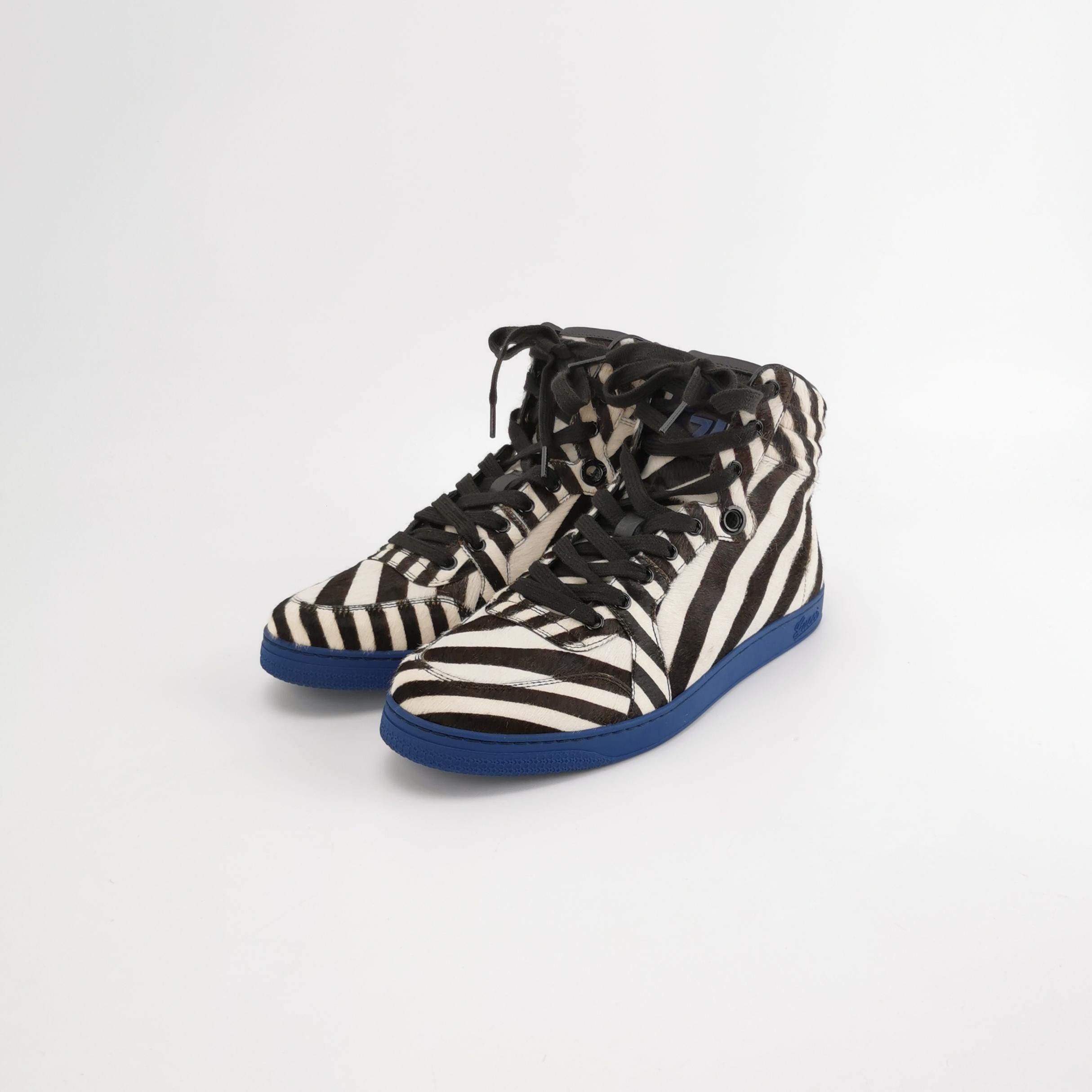 Gucci Gucci Zebra Pony Hair Hi-Top Sneakers 41 Size US 8 / EU 41 - 4 Thumbnail
