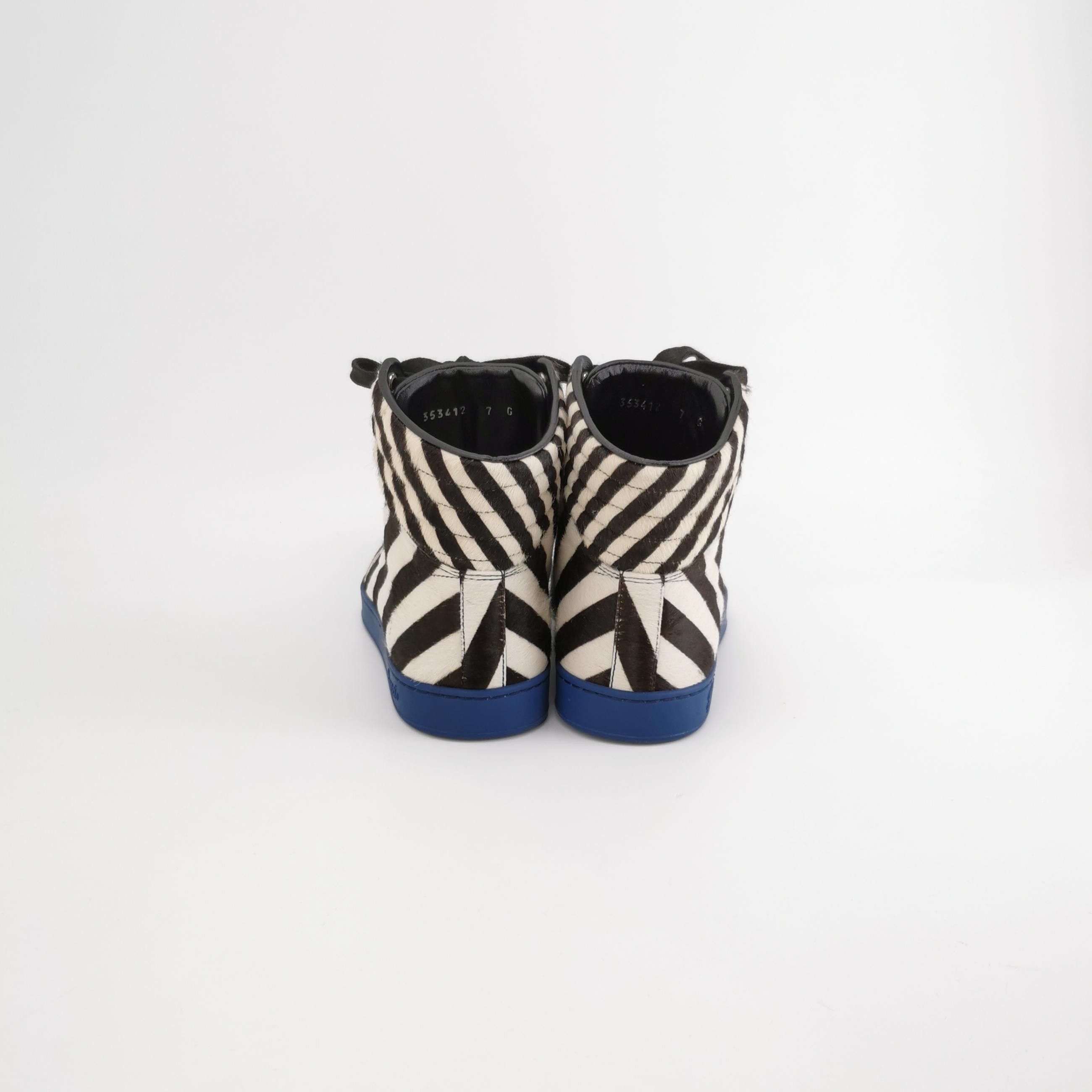 Gucci Gucci Zebra Pony Hair Hi-Top Sneakers 41 Size US 8 / EU 41 - 5 Thumbnail