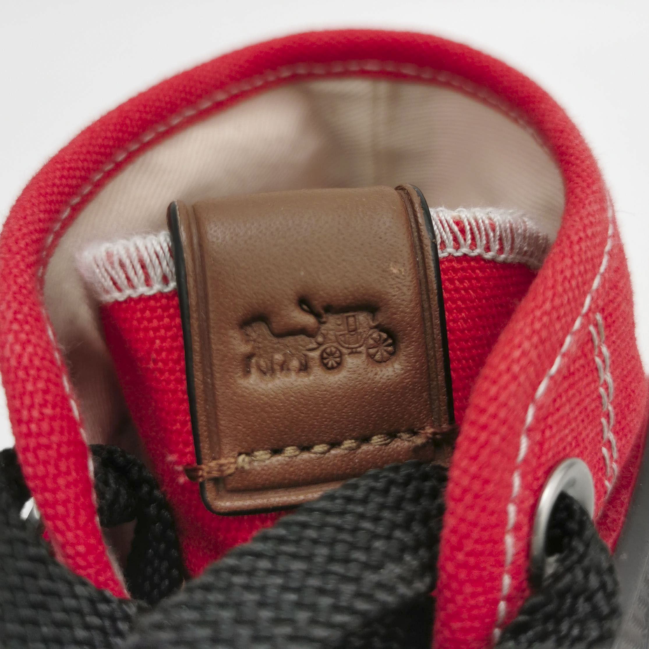 Coach Coach Red Canvas High Top Sneakers EU 40 Size US 7 / EU 40 - 9 Thumbnail