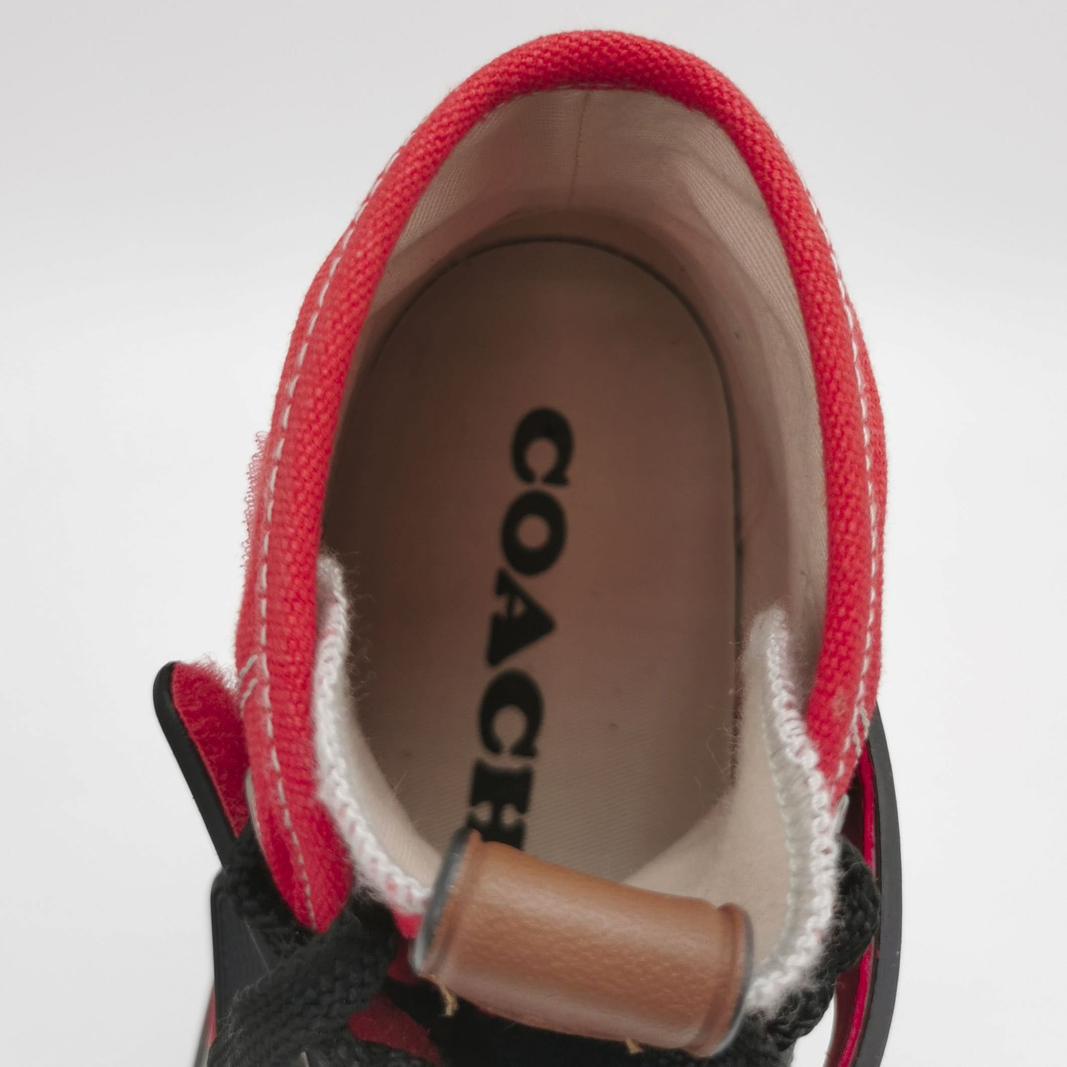 Coach Coach Red Canvas High Top Sneakers EU 40 Size US 7 / EU 40 - 8 Thumbnail