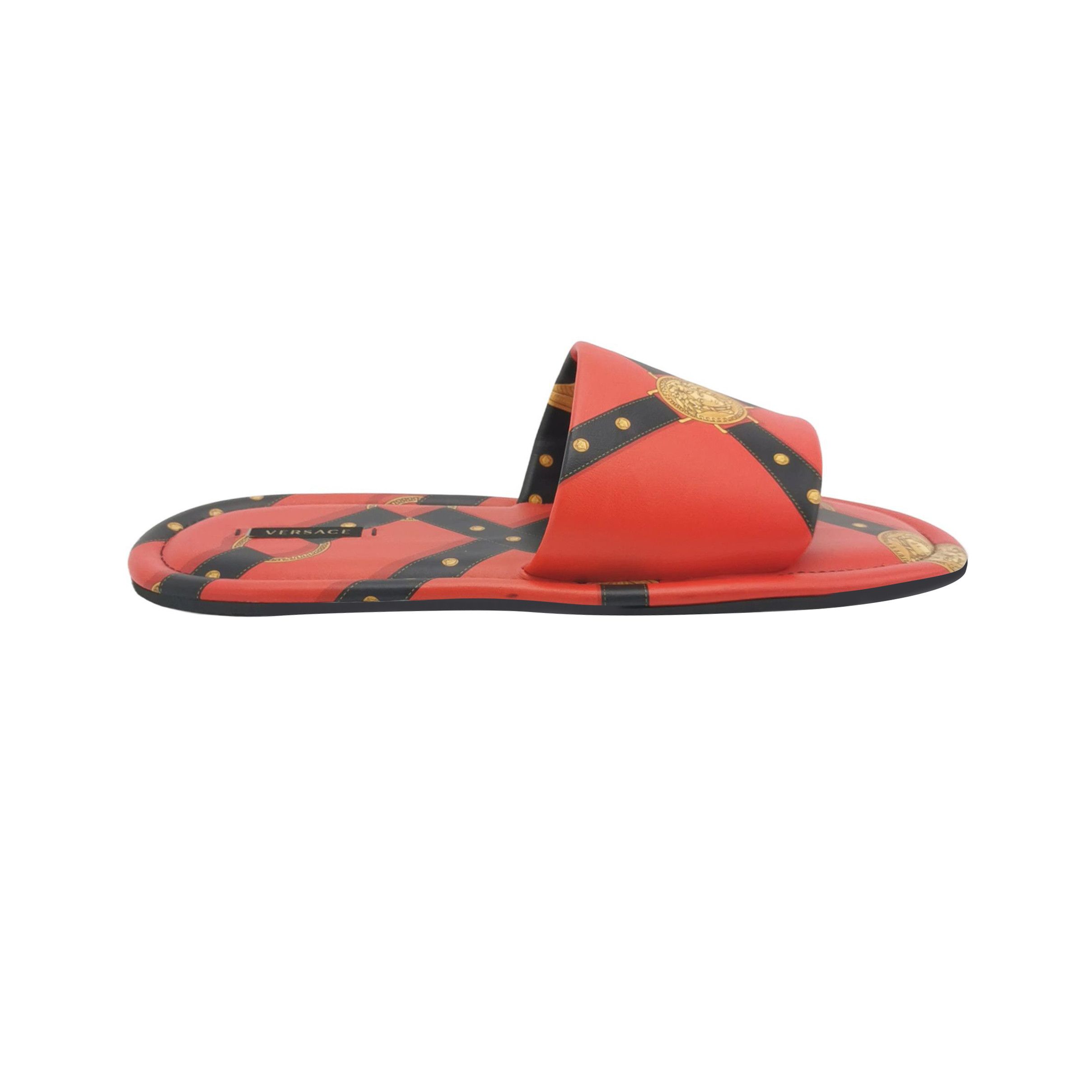 Versace Versace Medusa Print Leather Sandals EU 41 Size US 8 / EU 41 - 2 Thumbnail