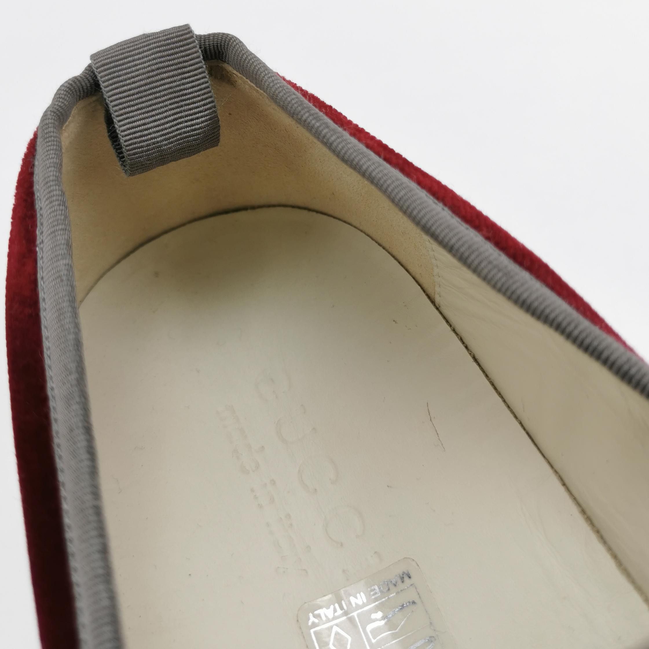 Gucci Gucci Red Velvet Slip On Sneakers 41 Size US 8 / EU 41 - 12 Thumbnail