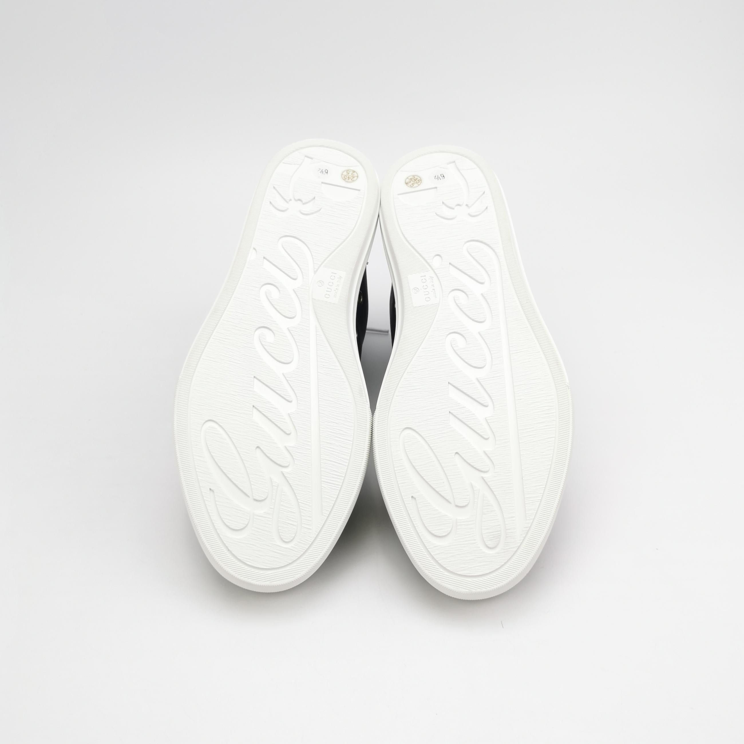 Gucci Gucci Navy Leather High-Top Sneakers 7.5 Size US 7 / EU 40 - 6 Thumbnail