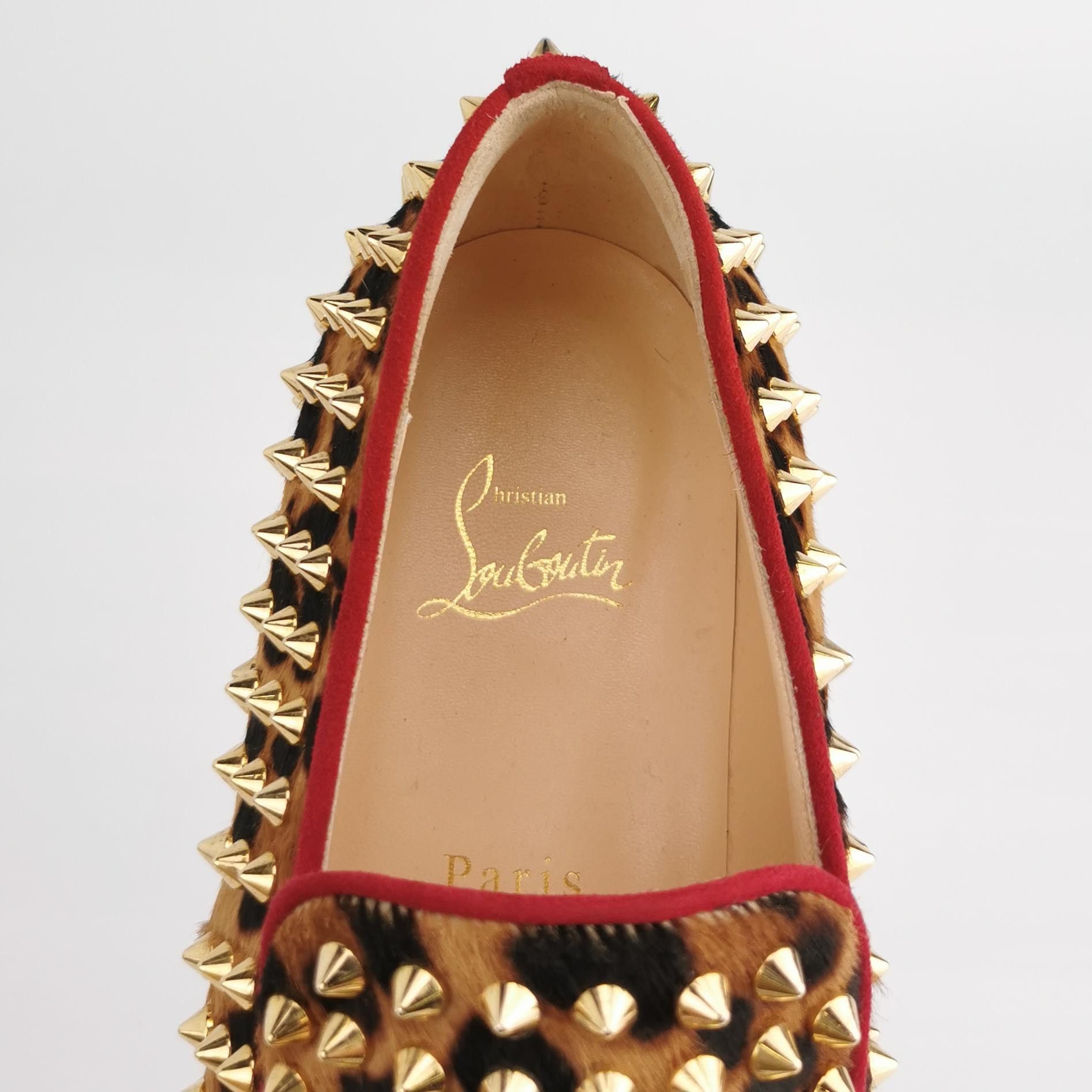 Christian Louboutin Christian Louboutin Leopard Studded Slip Ons 39 Size US 6 / EU 39 - 8 Thumbnail