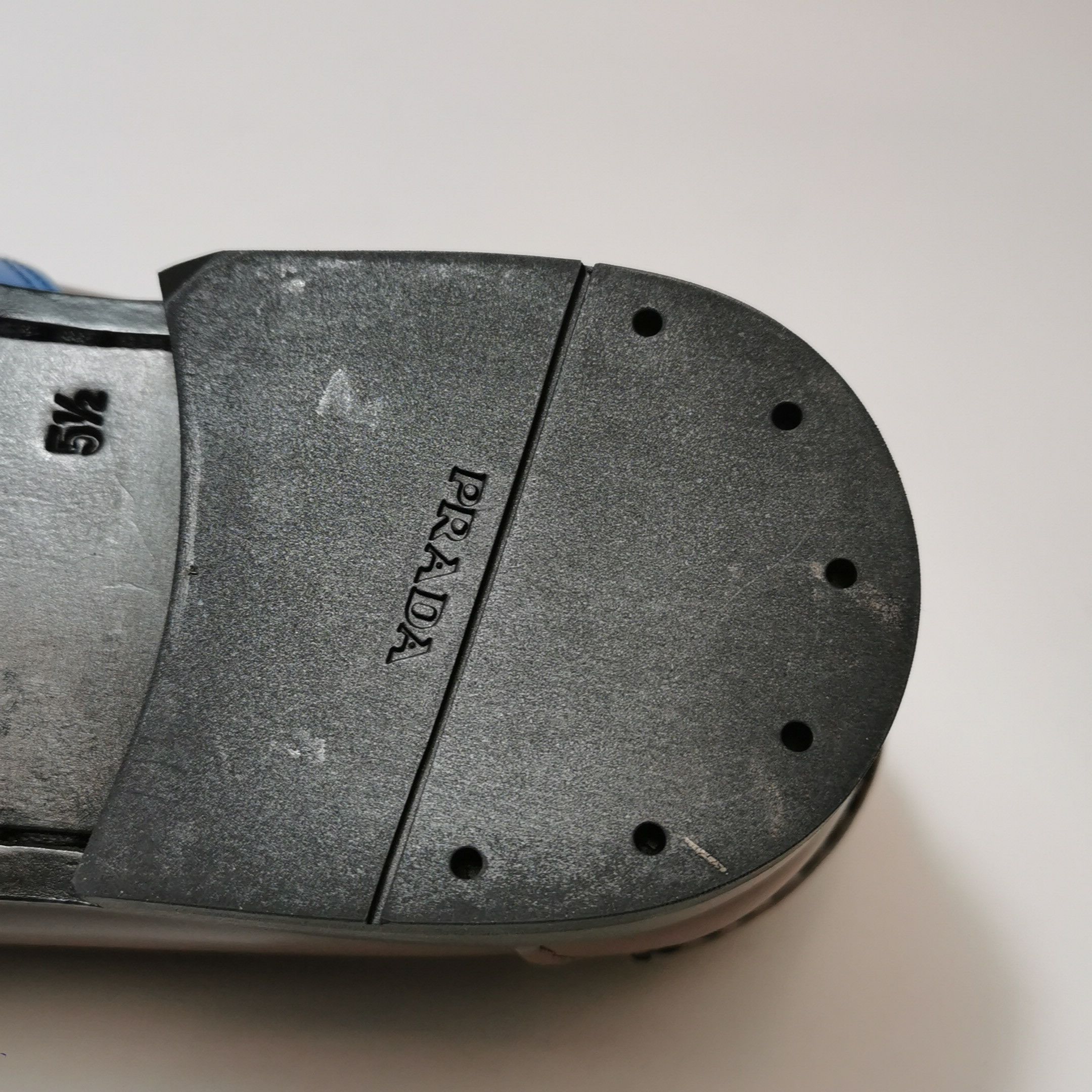 Prada Prada Blue Logo Leather Penny Loafers Size 5.5 Size US 6 / EU 39 - 10 Thumbnail