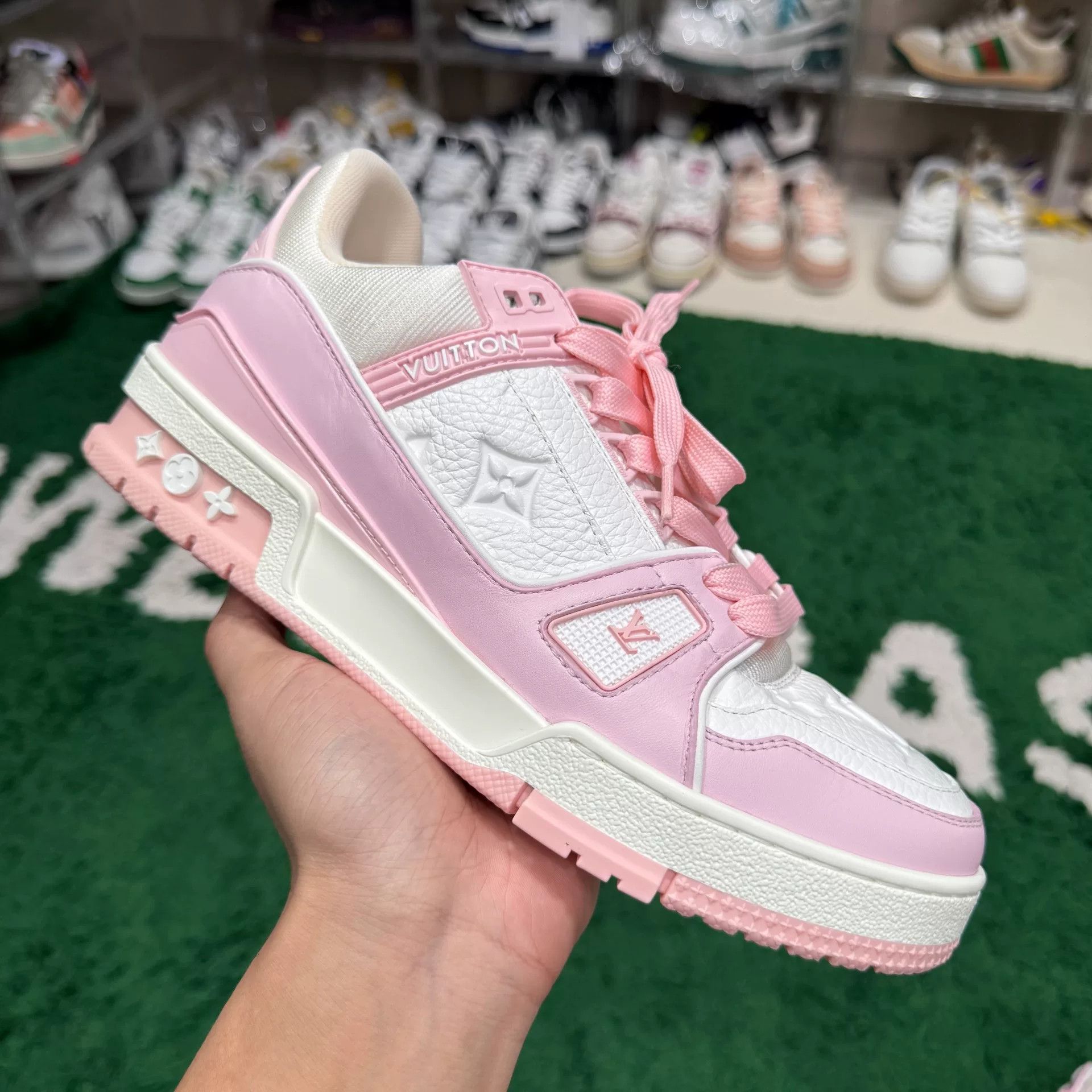 Louis Vuitton Louis Vuitton Training Pink Lowtop Sneakers 5.5 Men Size US 5.5 / EU 38 - 3 Thumbnail