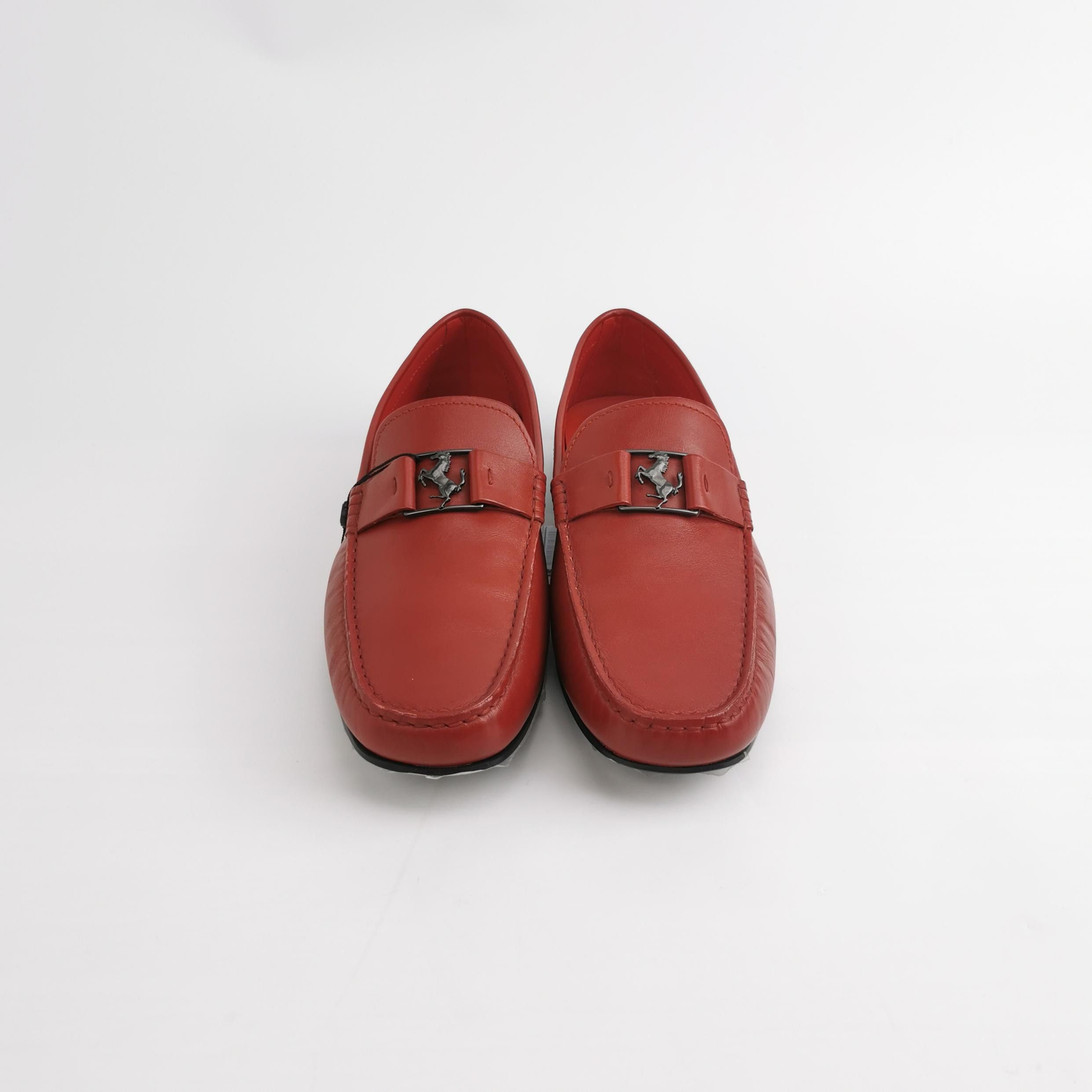 Tod's Tod's x Ferrari Red Leather Loafers UK 7.5 Size US 8 / EU 41 - 4 Thumbnail