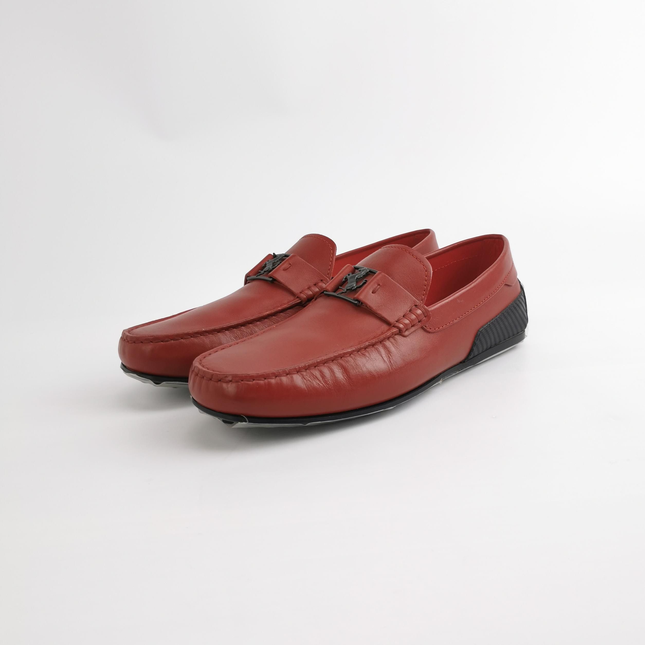 Tod's Tod's x Ferrari Red Leather Loafers UK 7.5 Size US 8 / EU 41 - 3 Thumbnail