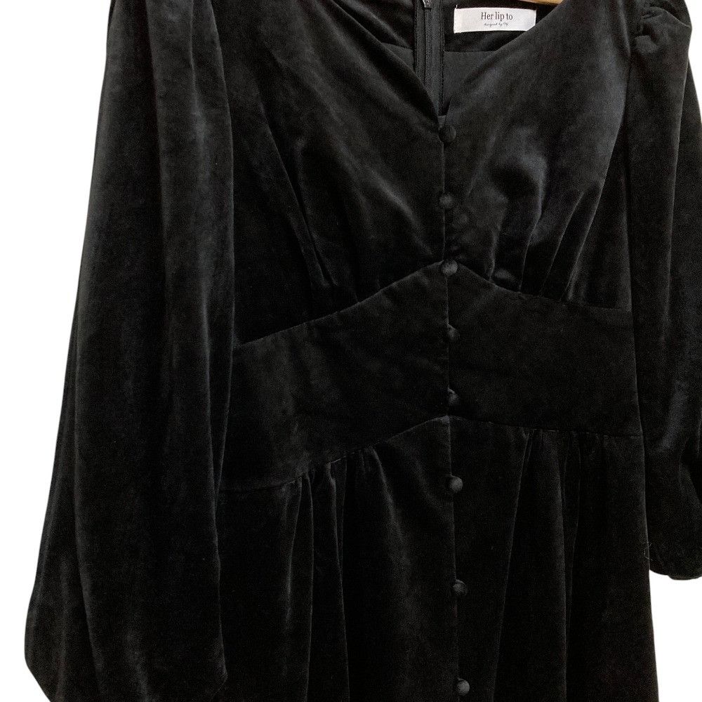 Other Other Herlipto Velour Long Dress Textile Dresses DUTY FREE for USA Size ONE SIZE - 2 Thumbnail