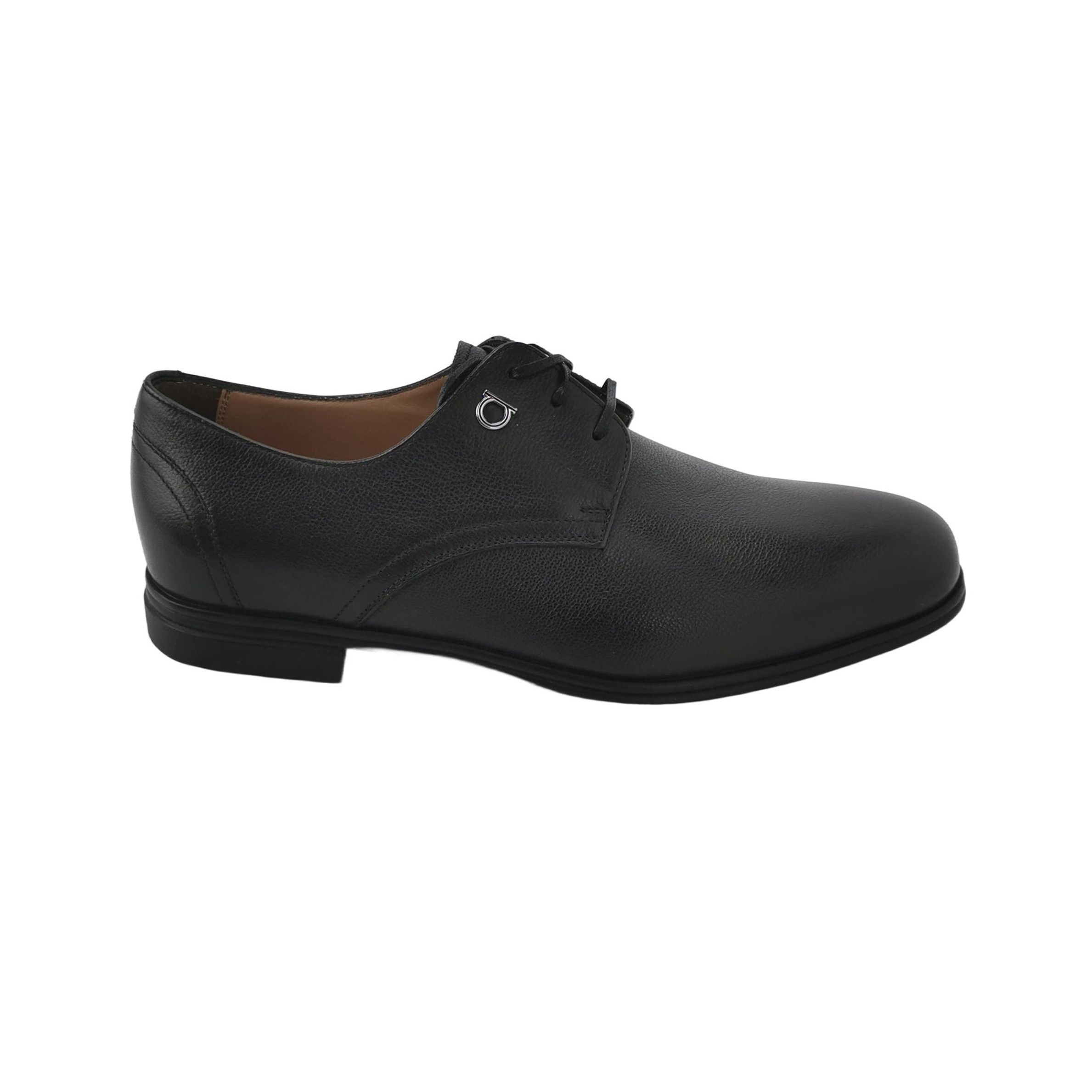 Salvatore Ferragamo Salvatore Ferragamo Leather Logo Derby Shoes 39.5 Size US 6 / EU 39 - 2 Thumbnail