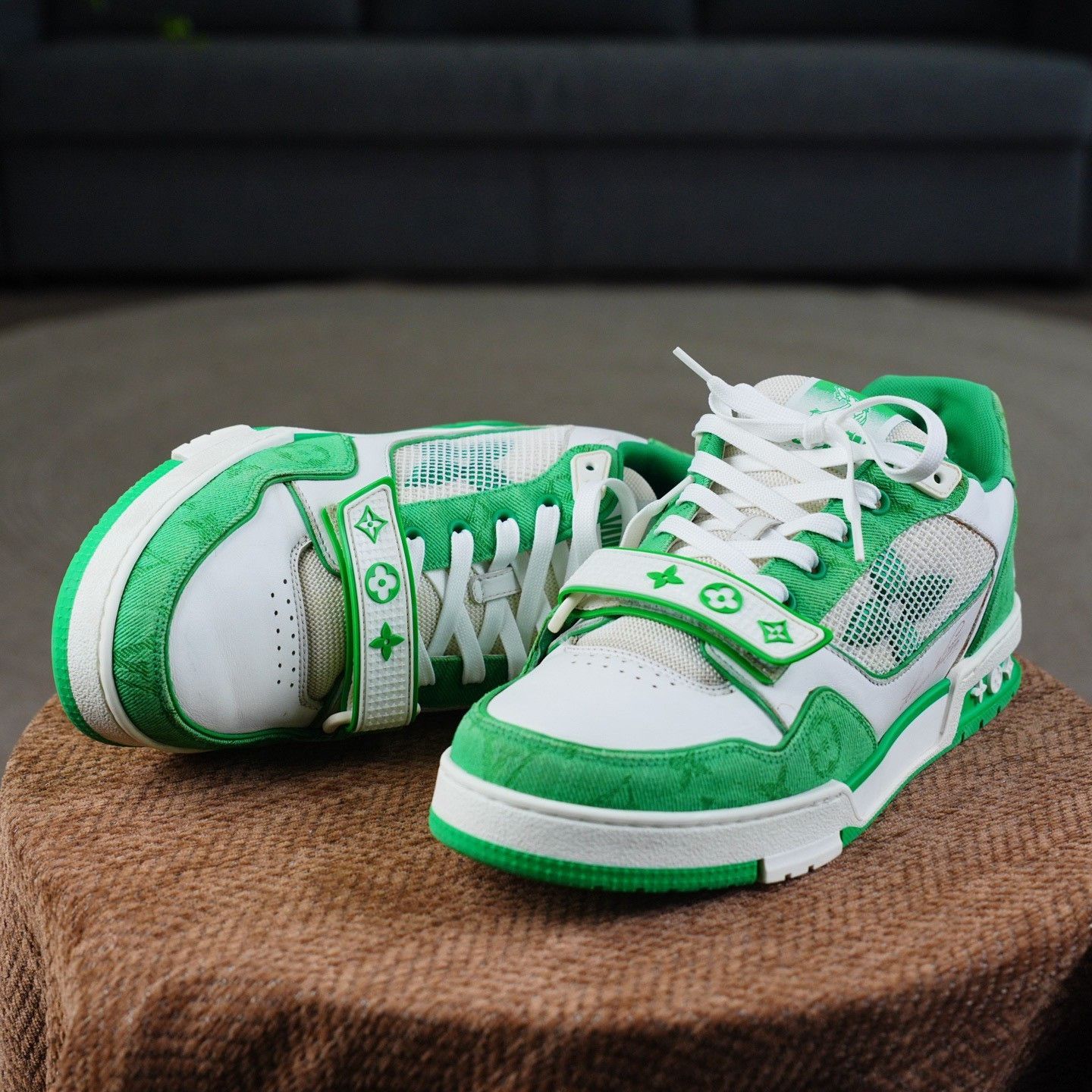 Louis Vuitton Louis Vuitton Training Green Lowtop Sneakers 9 Men Size US 9 / EU 42 - 2 Thumbnail