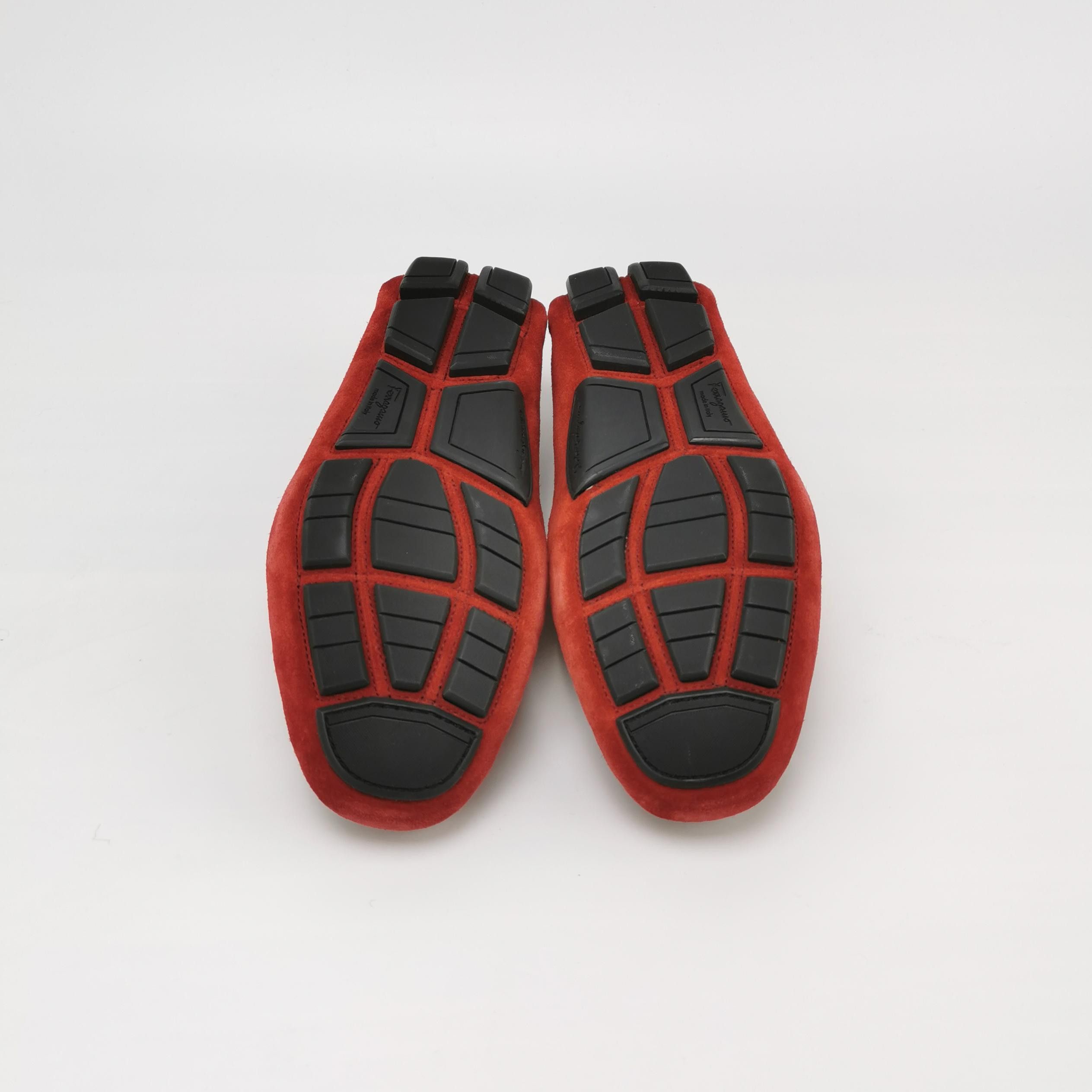 Salvatore Ferragamo Salvatore Ferragamo Red Suede Parigi Loafers EU 42 Size US 9 / EU 42 - 6 Thumbnail