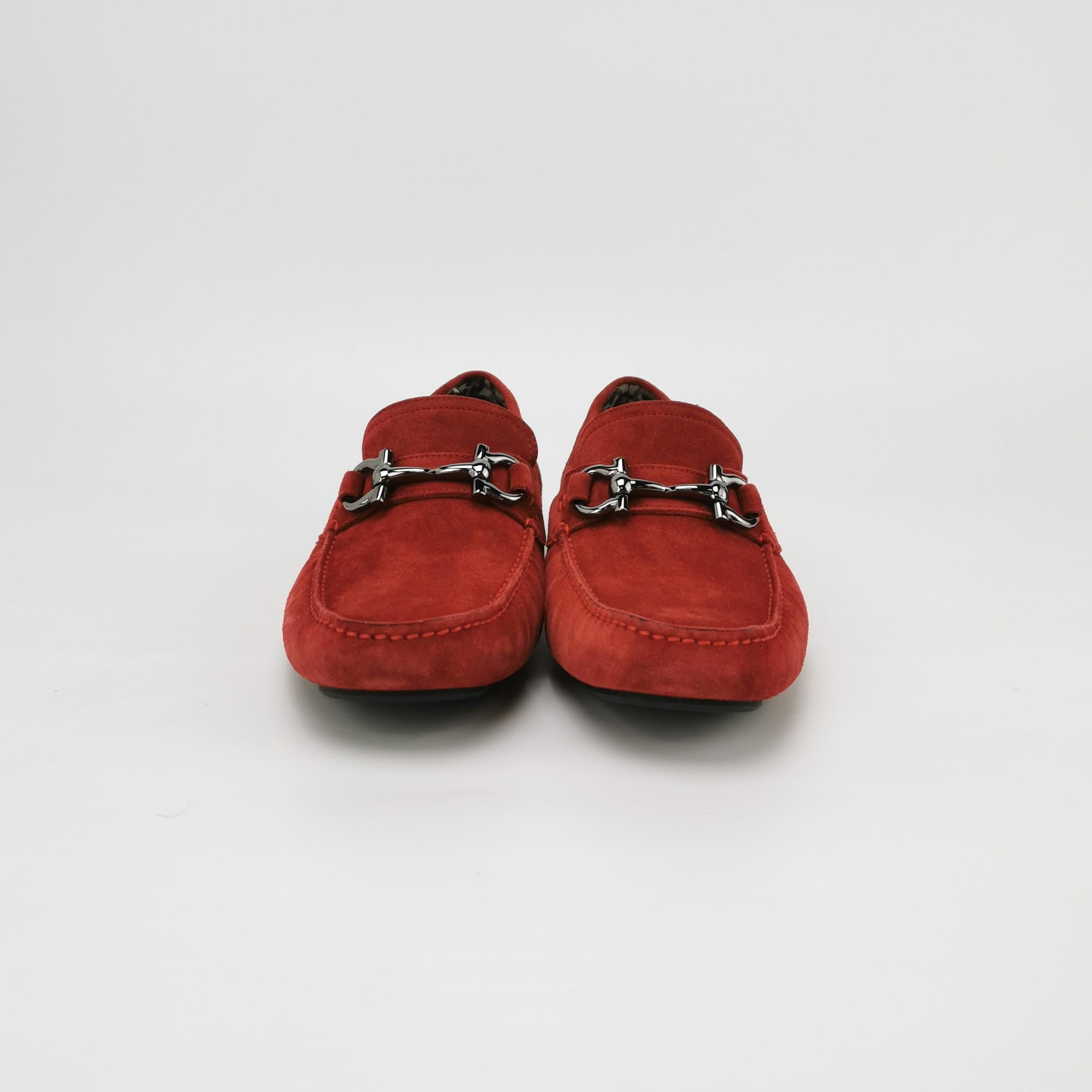 Salvatore Ferragamo Salvatore Ferragamo Red Suede Parigi Loafers EU 42 Size US 9 / EU 42 - 4 Thumbnail