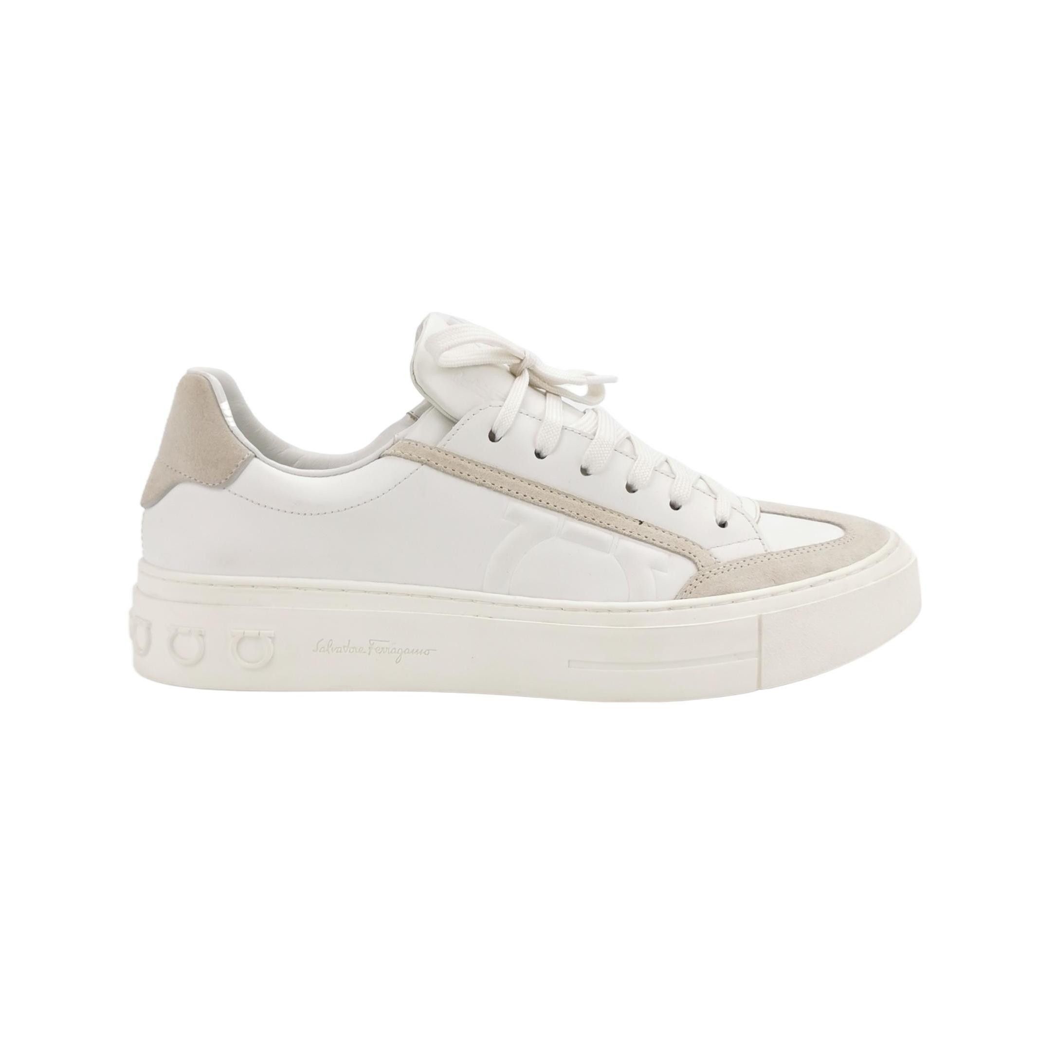 Salvatore Ferragamo Salvatore Ferragamo Suede Trim Sneakers 37.5 Size US 7.5 / IT 37.5 - 2 Thumbnail